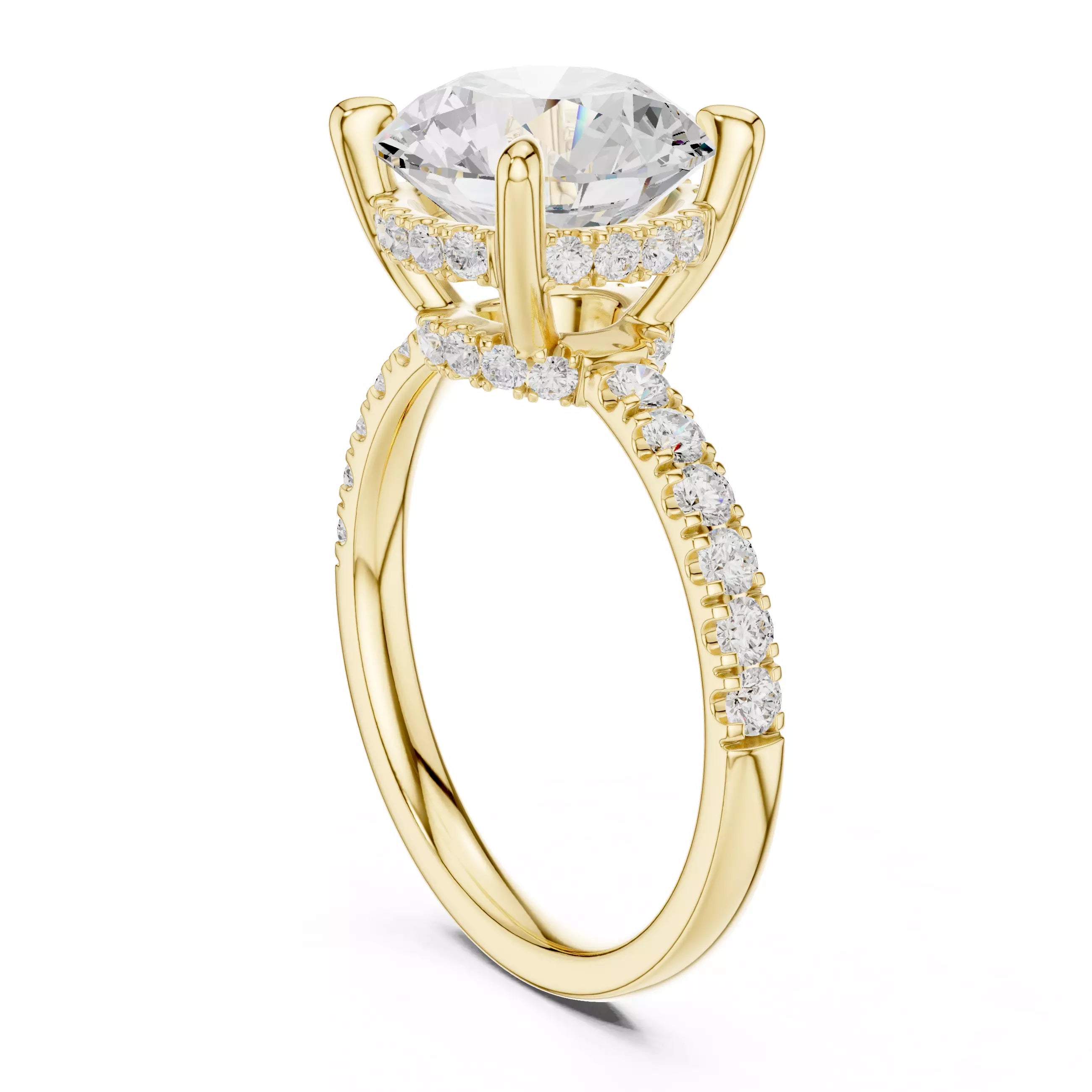 Double Halo Pavé - Round