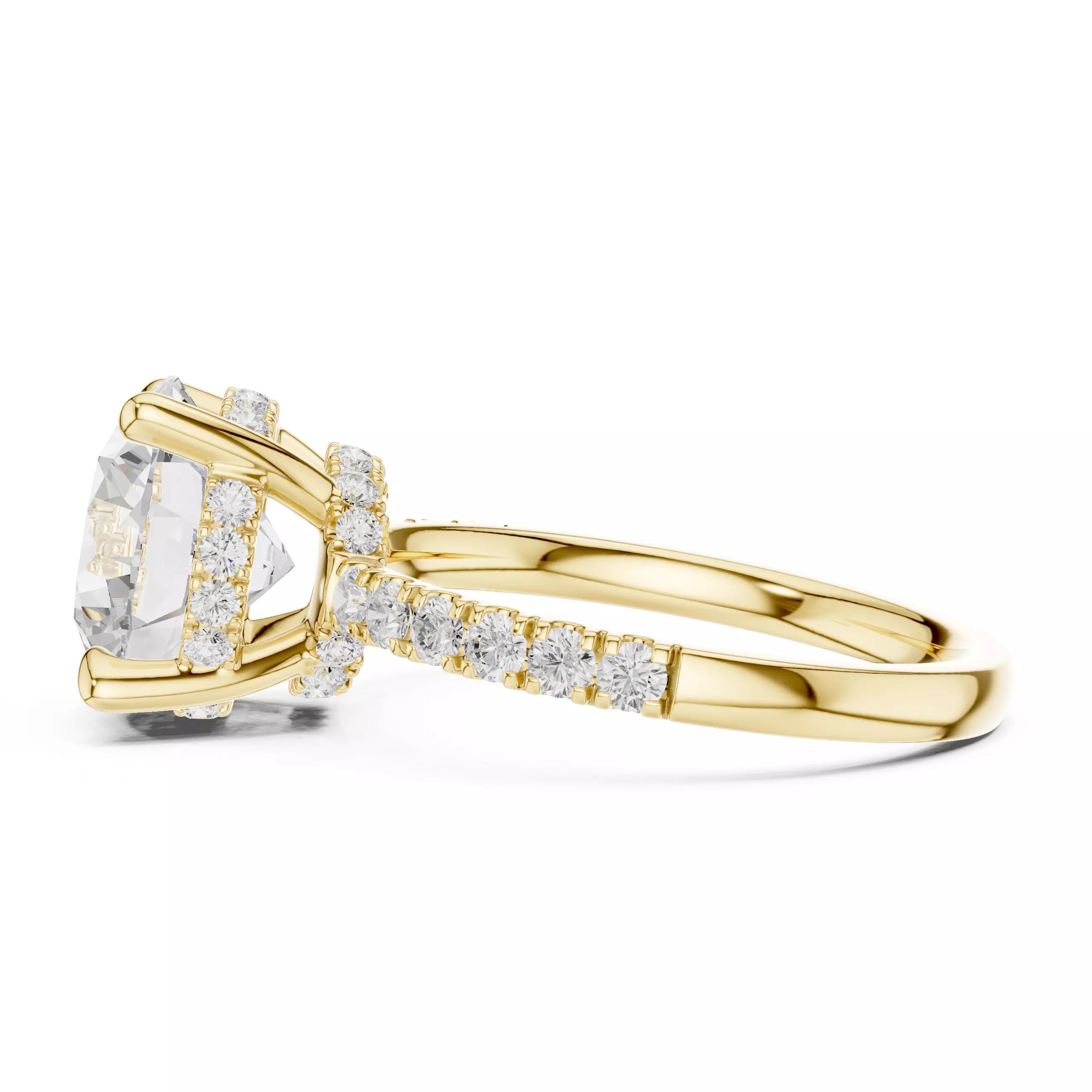 Double Halo Pavé - Round