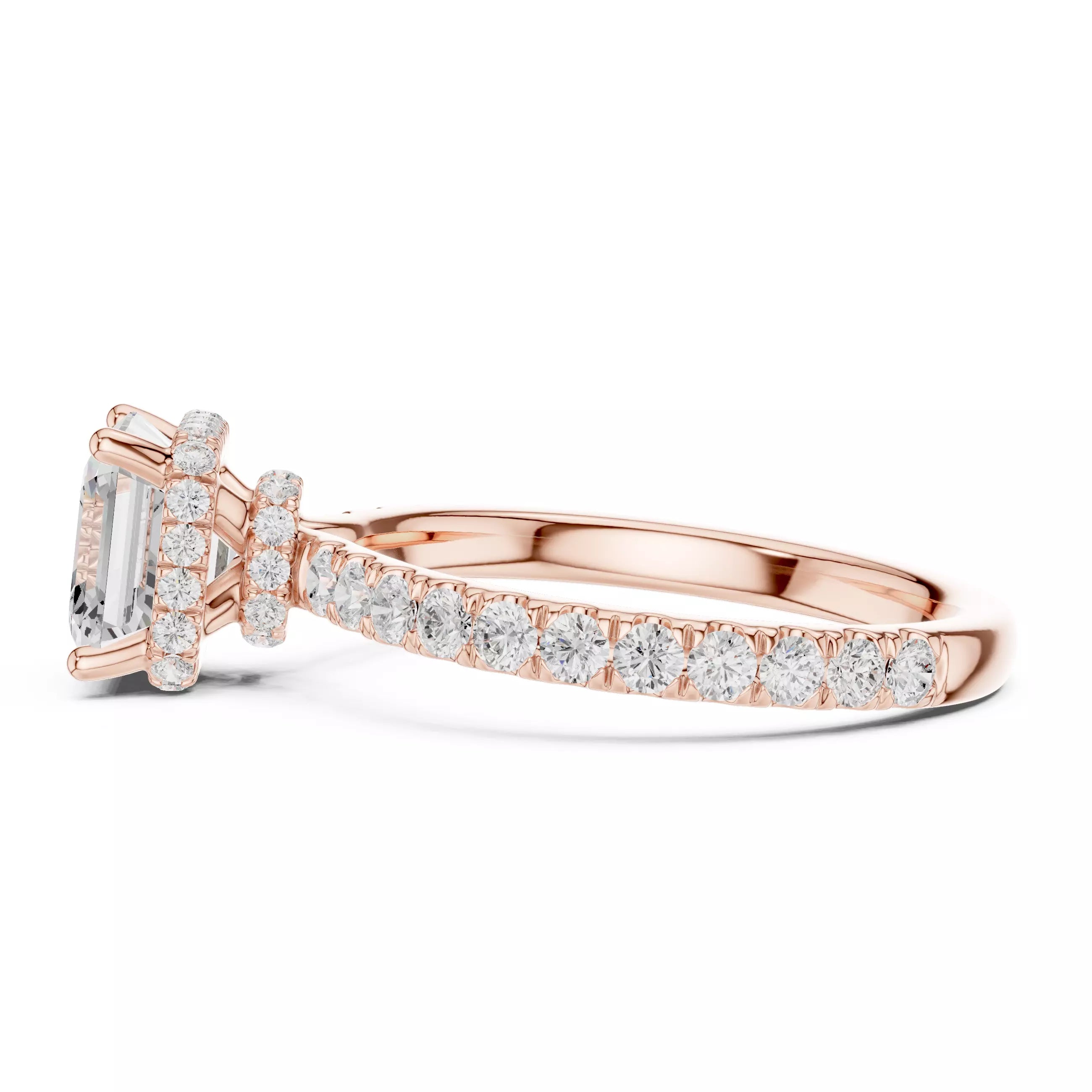 Double Pavé Radiance - Asscher