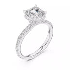 Double Pavé Radiance - Asscher