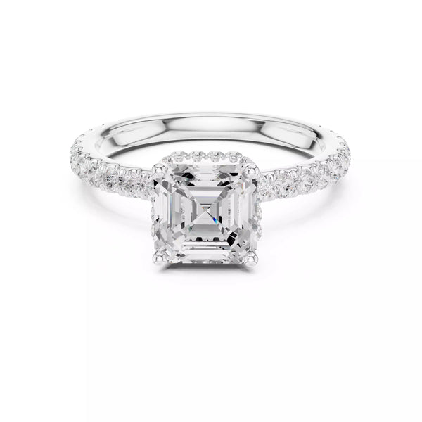 Double Pavé Radiance - Asscher
