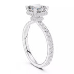 Double Pavé Radiance - Asscher