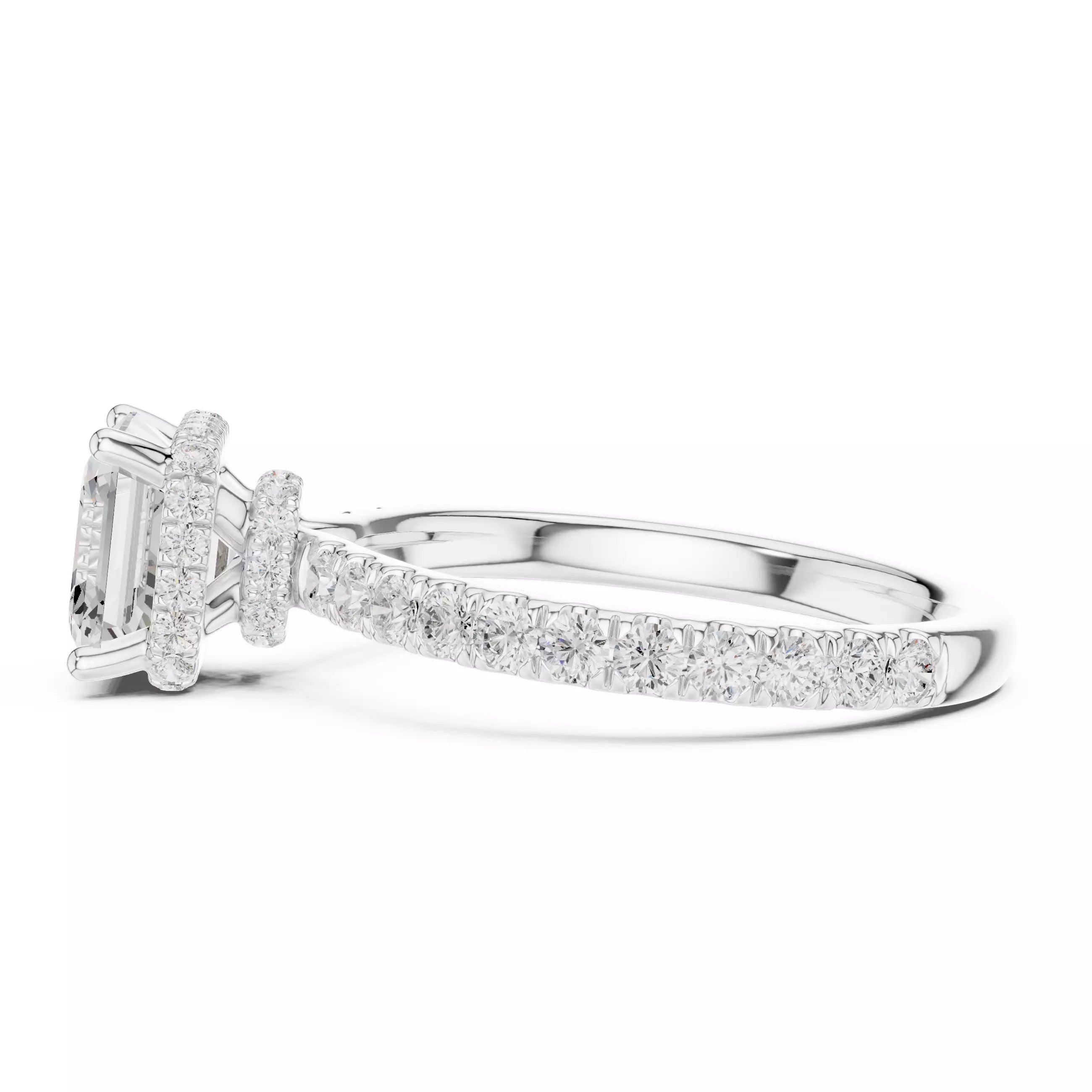 Double Pavé Radiance - Asscher