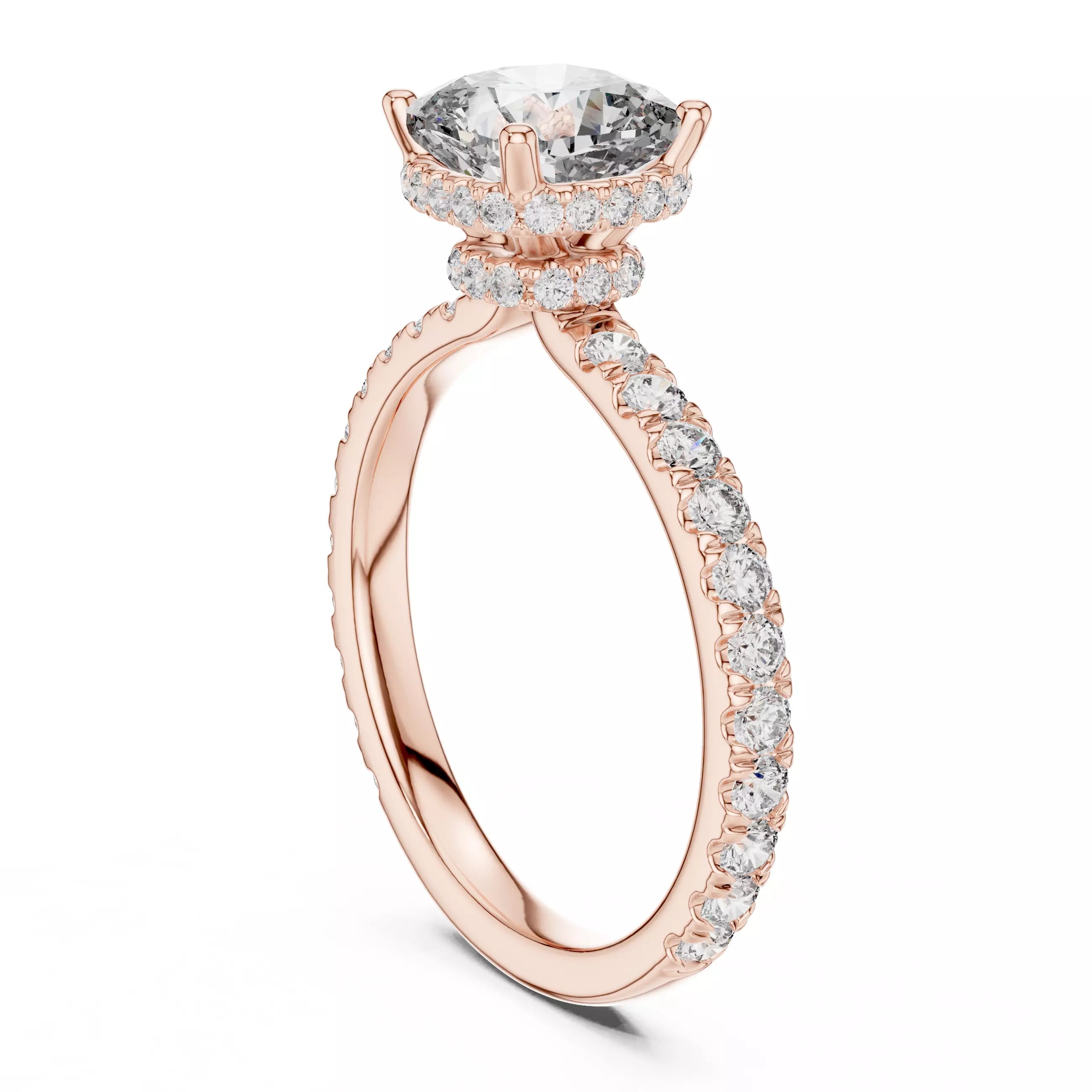 Double Pavé Radiance - Cushion