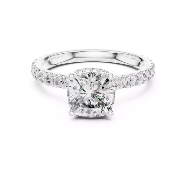 Double Pavé Radiance - Cushion