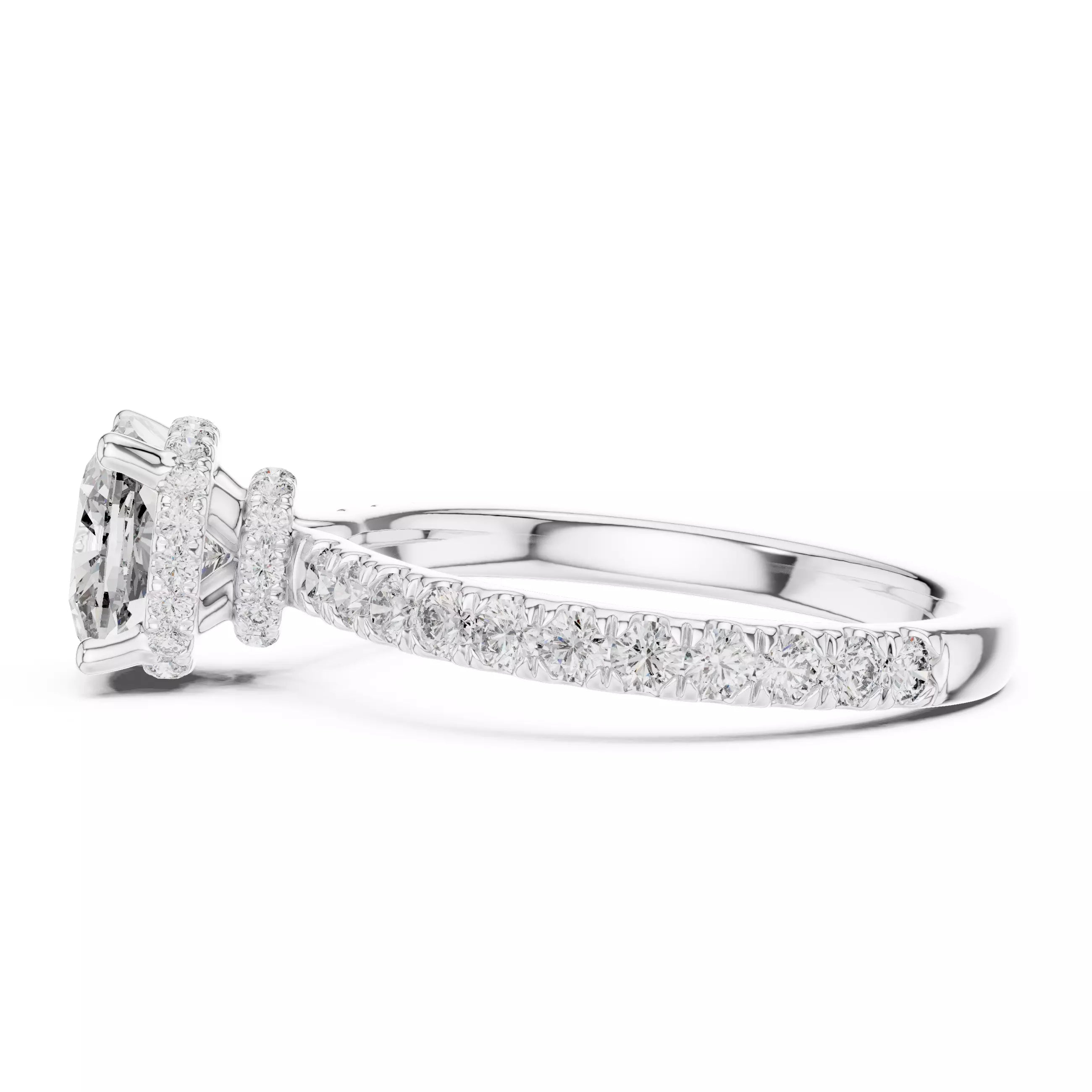 Double Pavé Radiance - Cushion