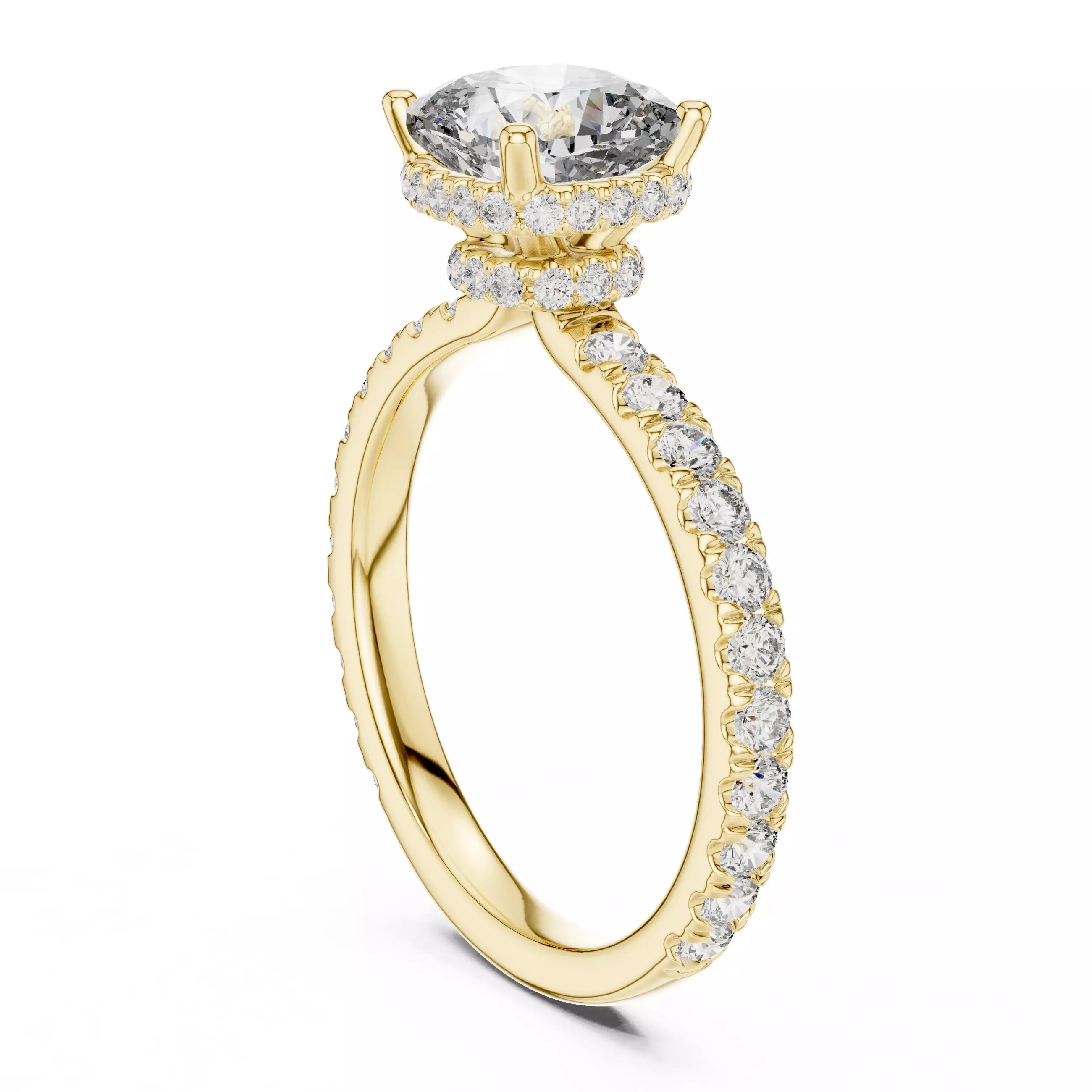 Double Pavé Radiance - Cushion