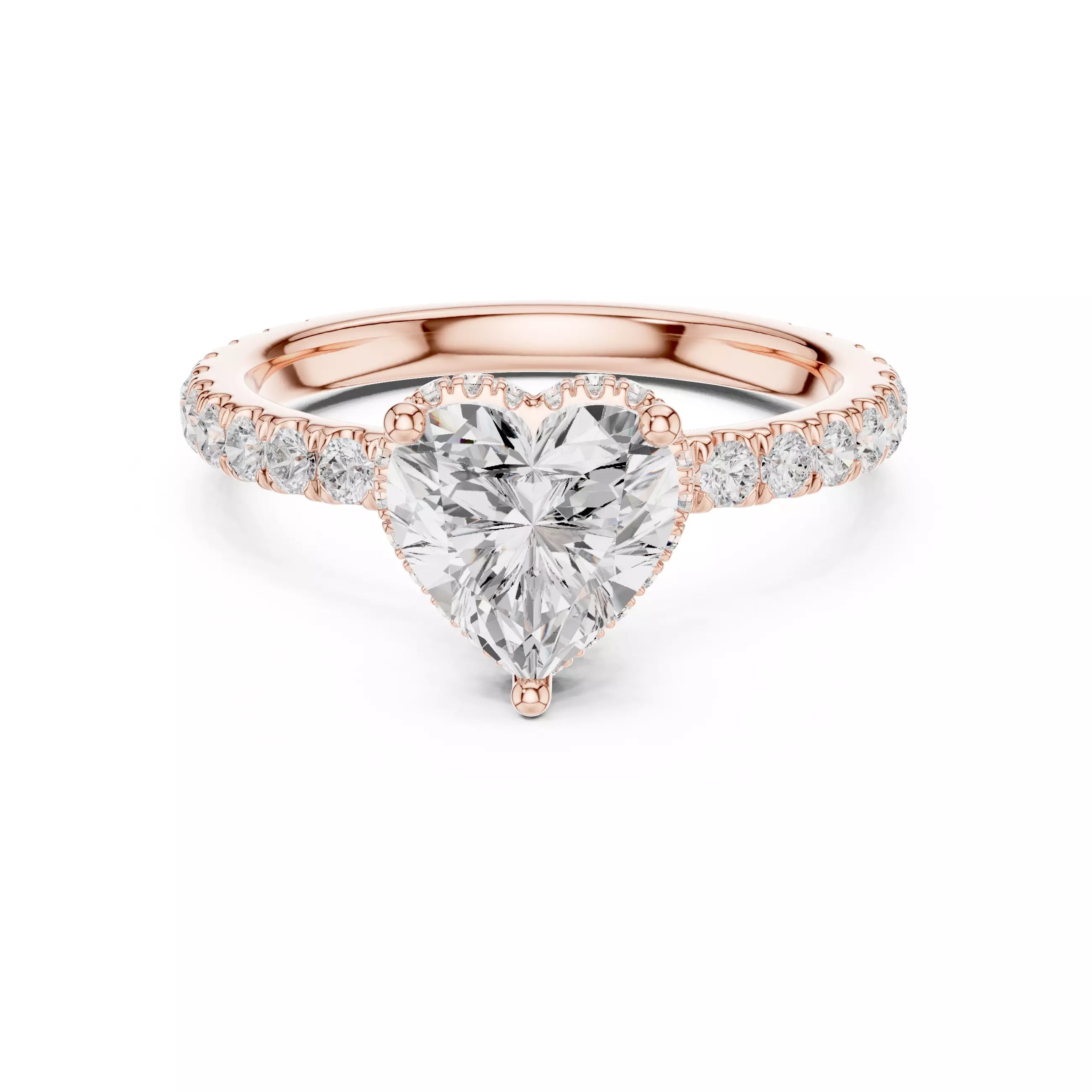 Double Pavé Radiance - Heart