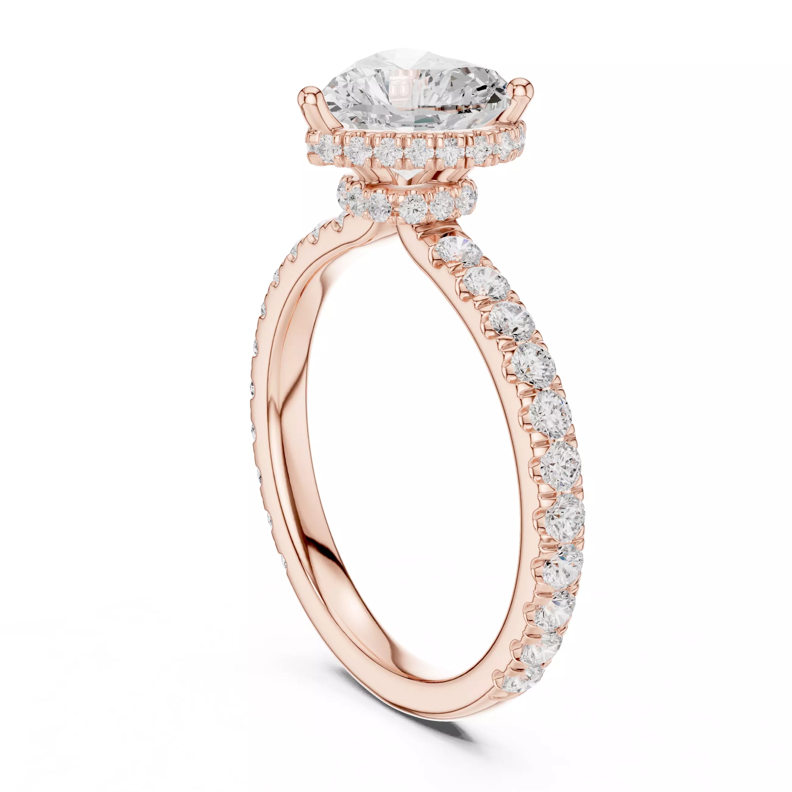 Double Pavé Radiance - Heart