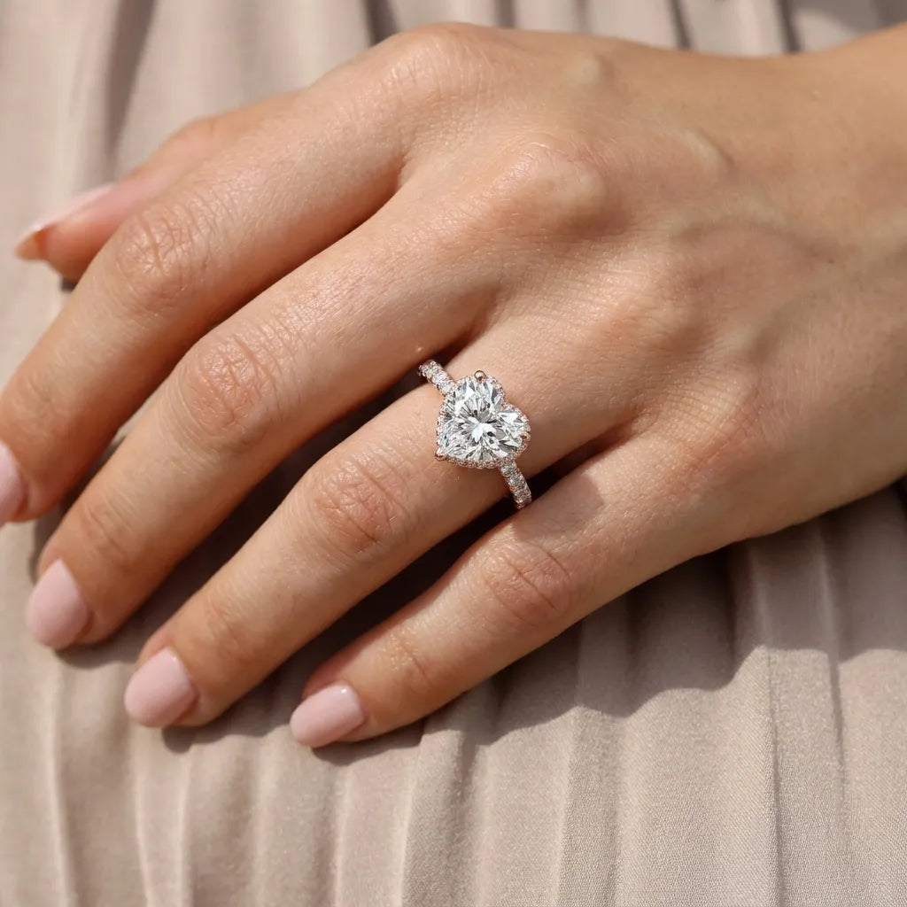 Double Pavé Radiance - Heart