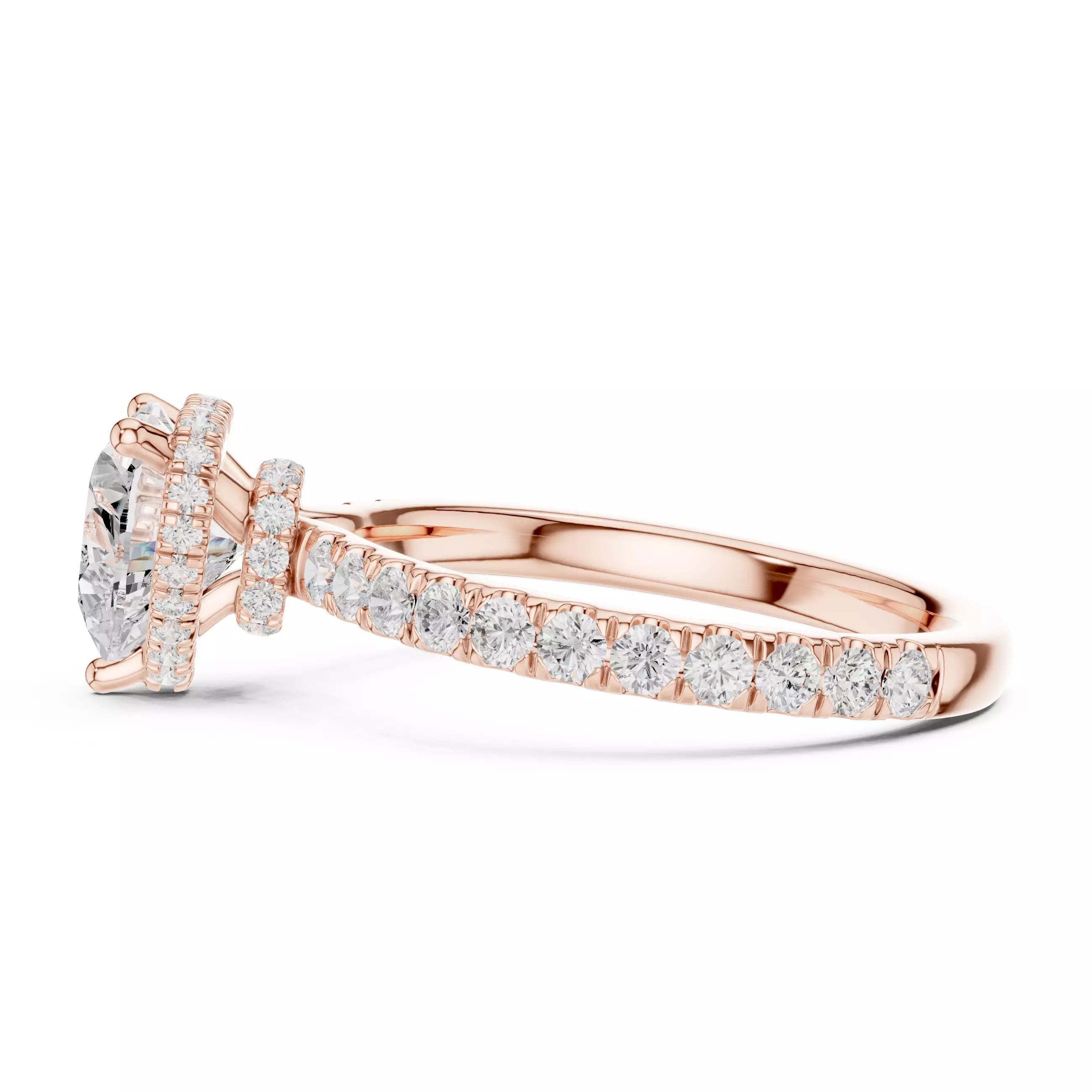 Double Pavé Radiance - Heart