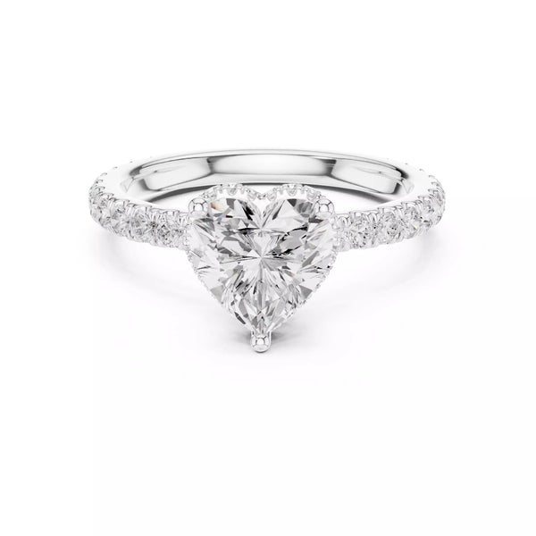Double Pavé Radiance - Heart