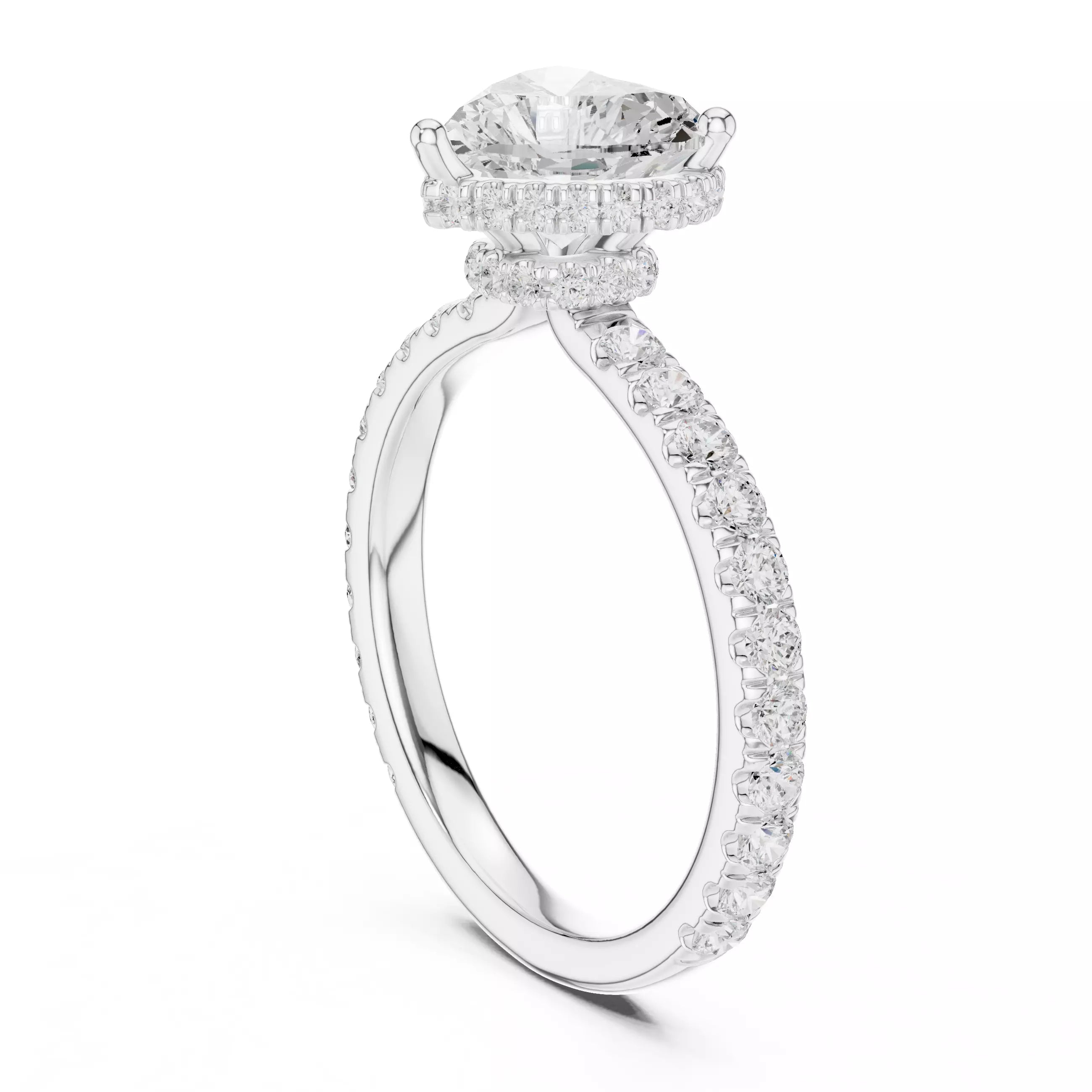 Double Pavé Radiance - Heart