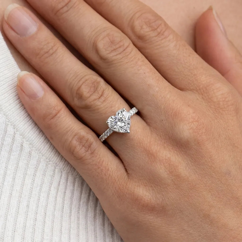 Double Pavé Radiance - Heart