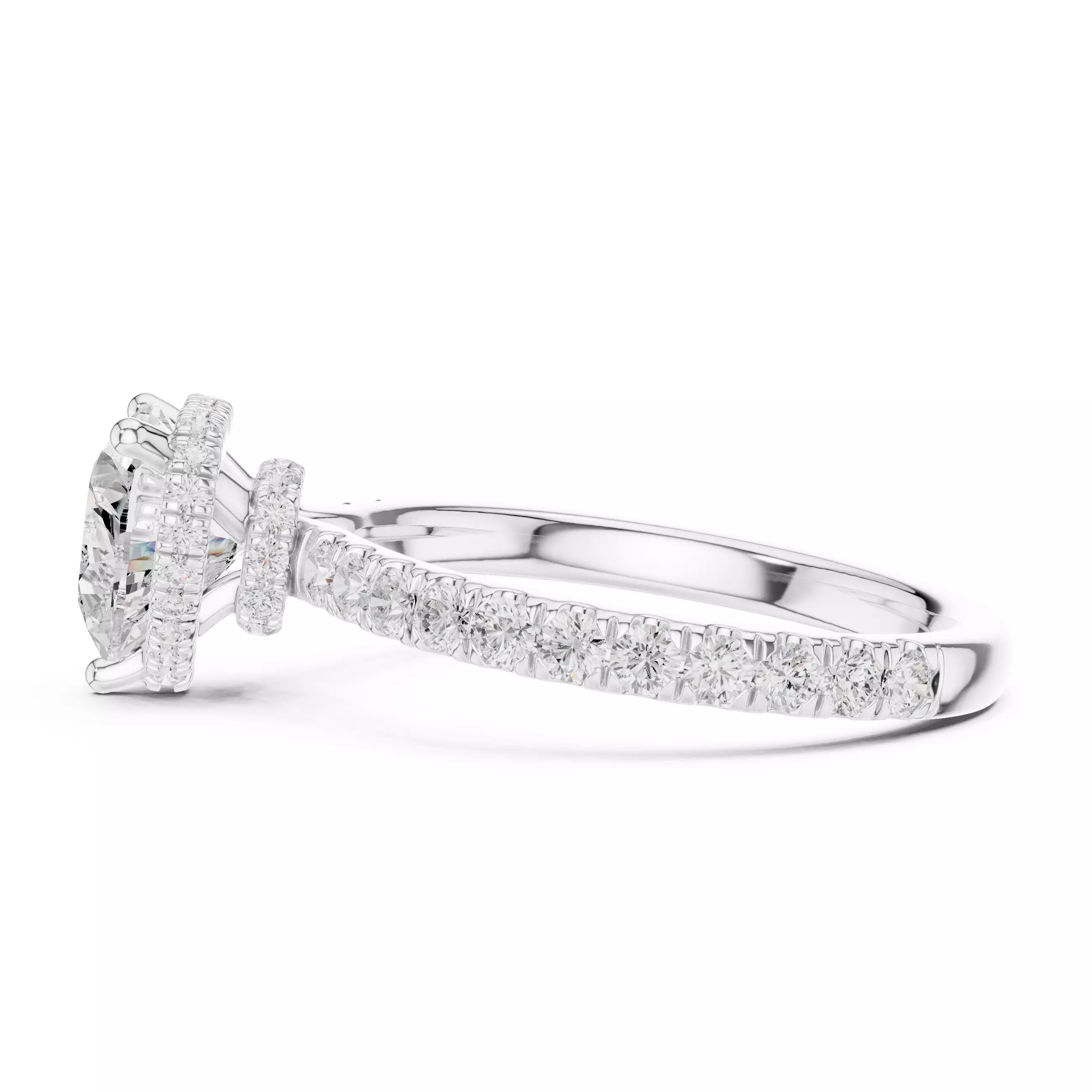 Double Pavé Radiance - Heart