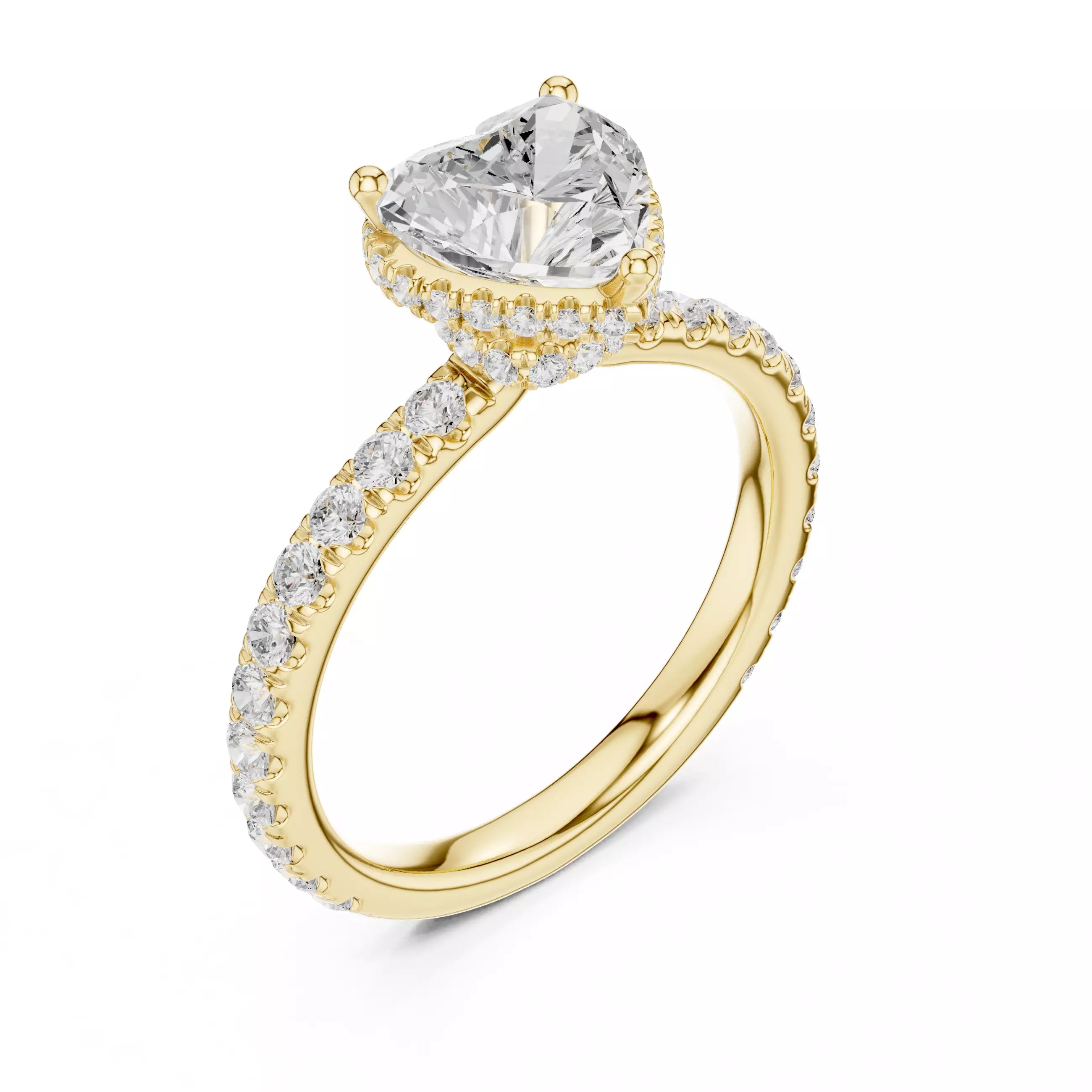 Double Pavé Radiance - Heart