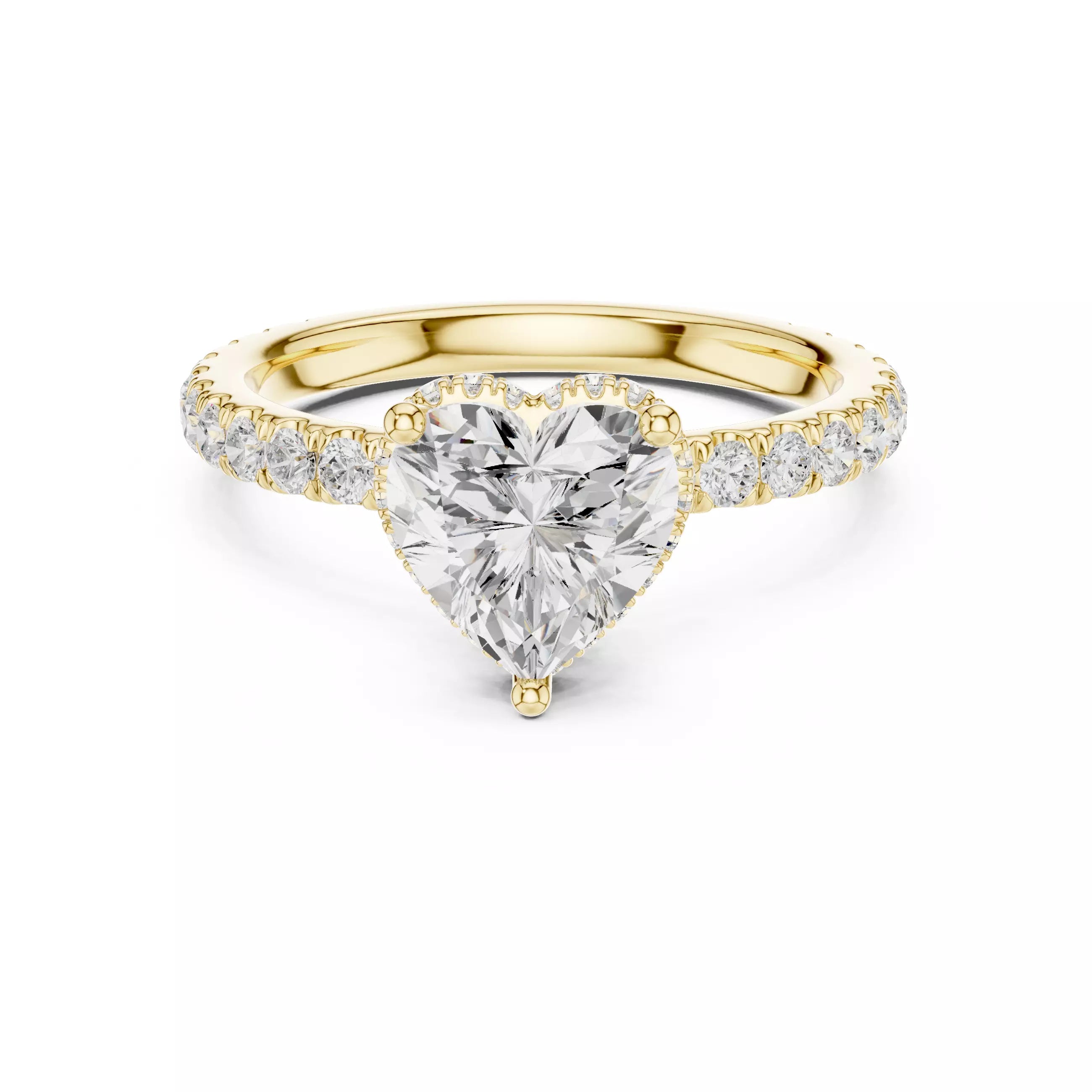 Double Pavé Radiance - Heart