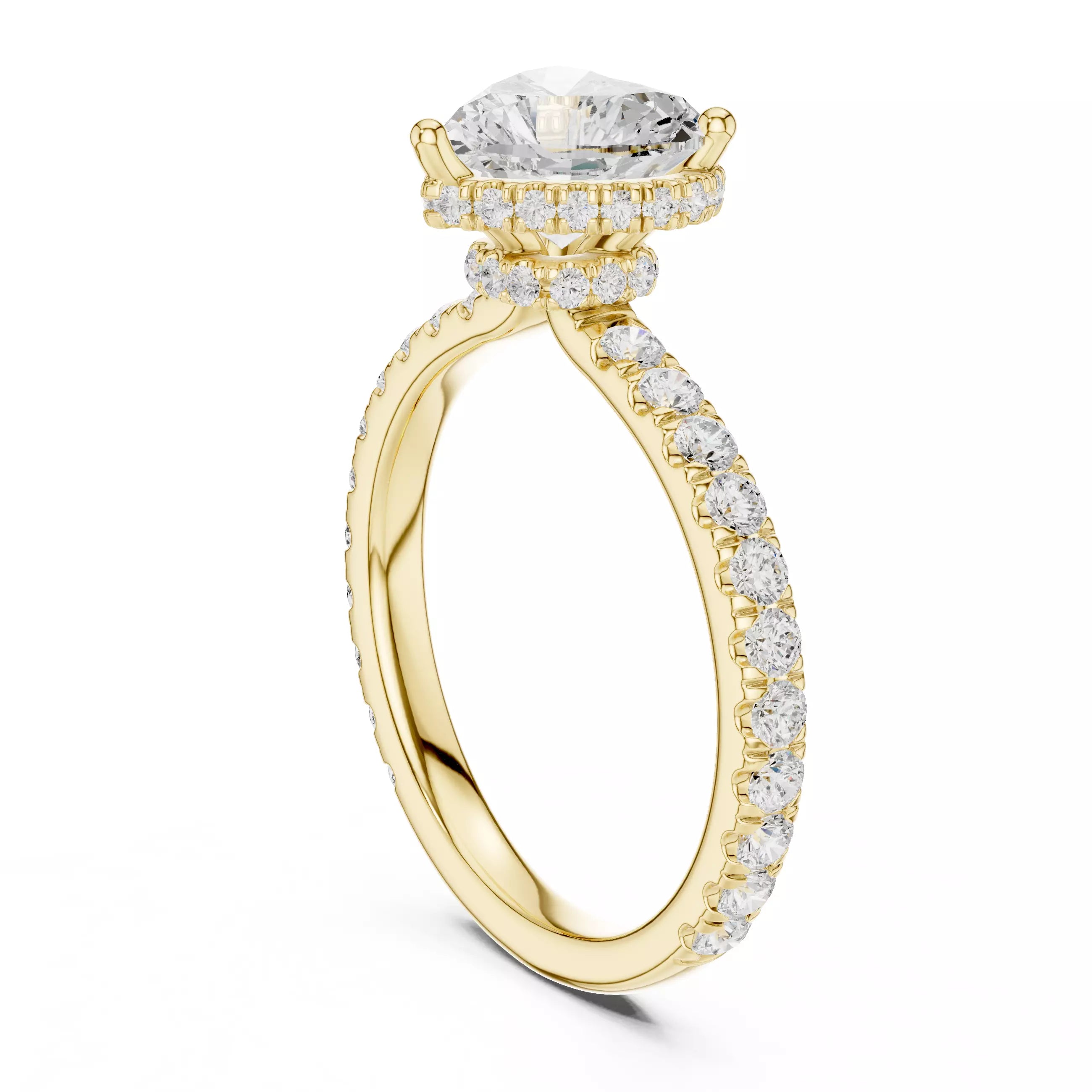 Double Pavé Radiance - Heart