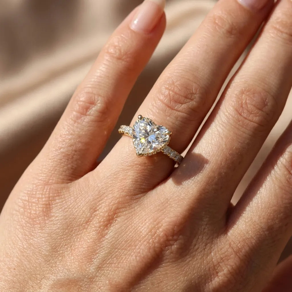 Double Pavé Radiance - Heart