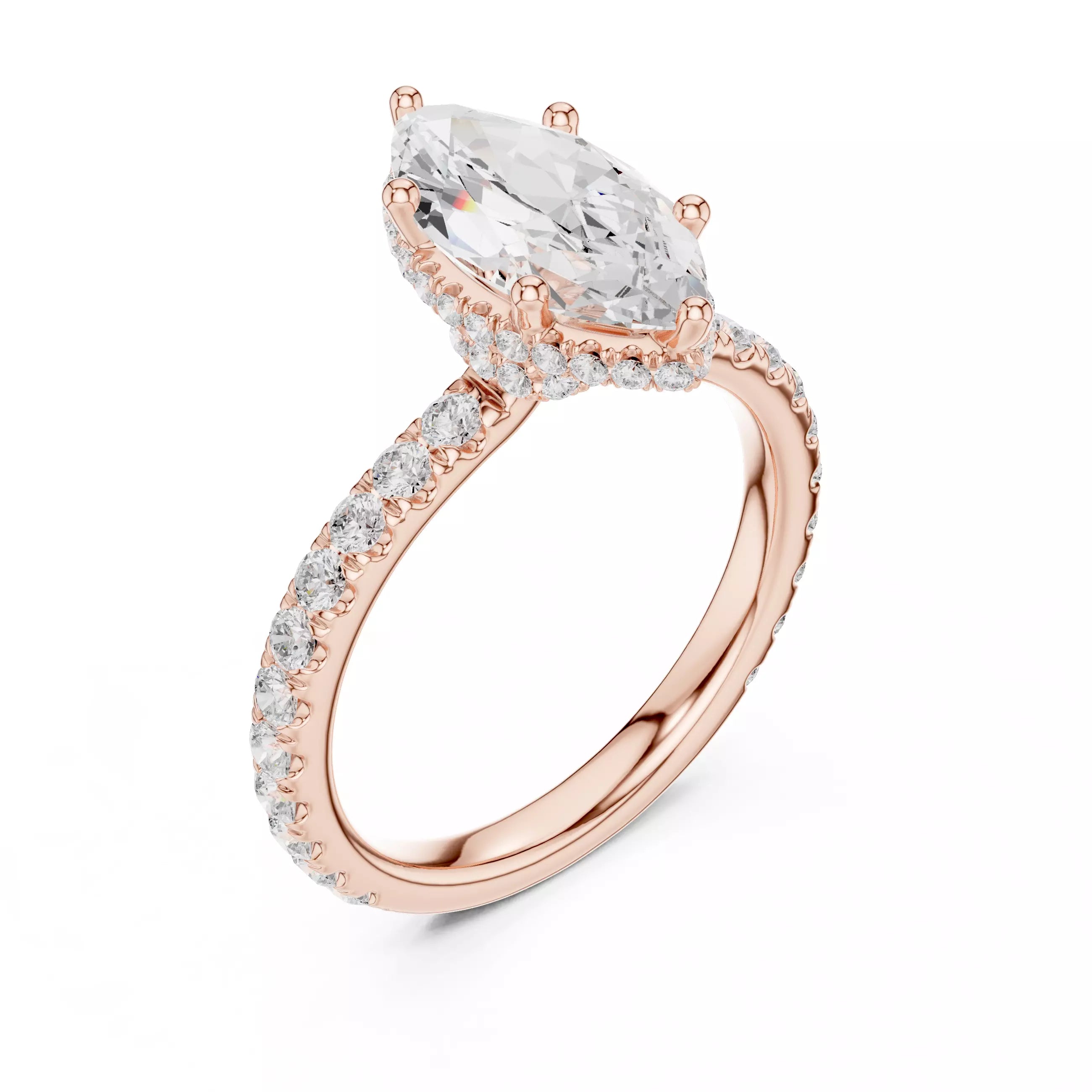 Double Pavé Radiance - Marquise