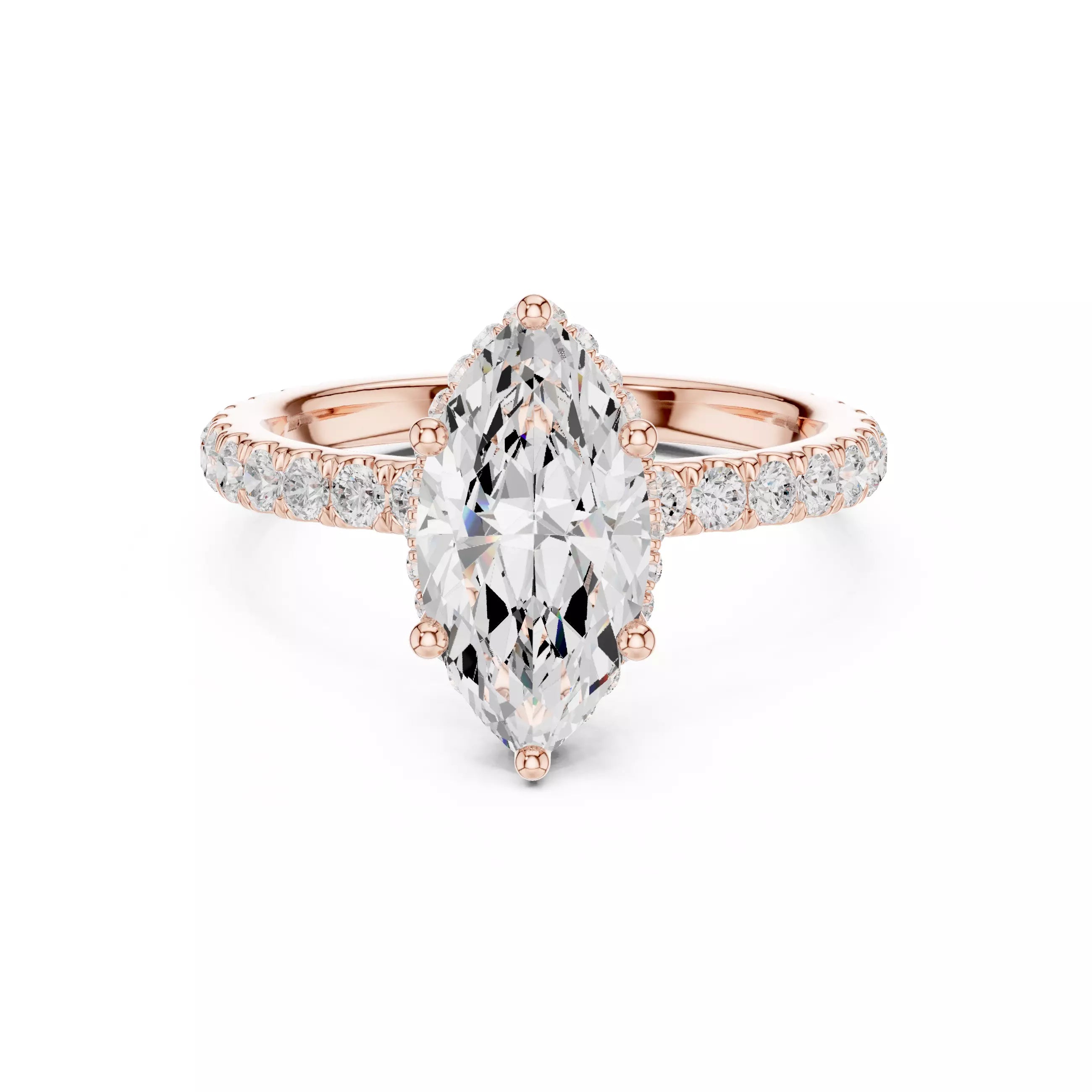 Double Pavé Radiance - Marquise