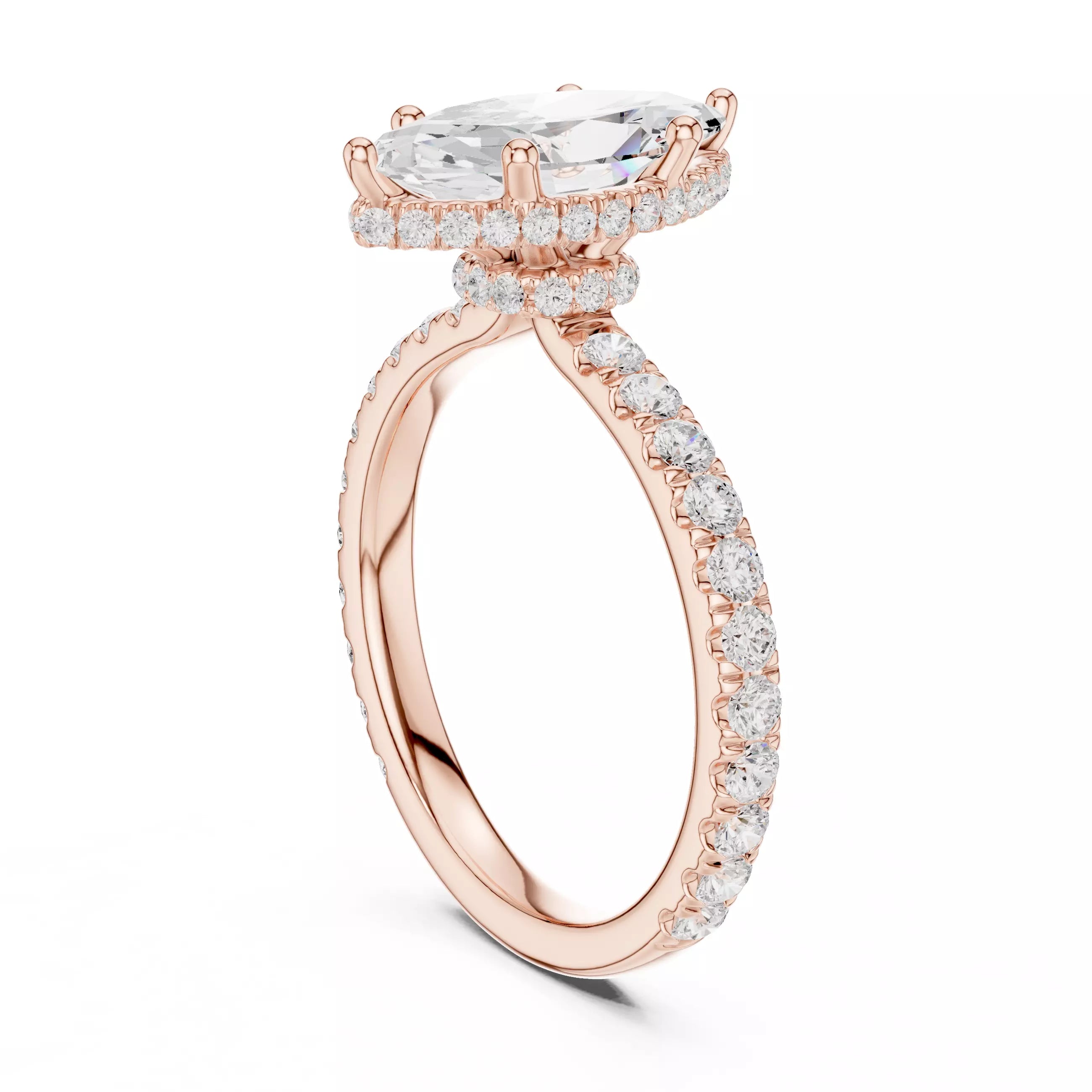Double Pavé Radiance - Marquise