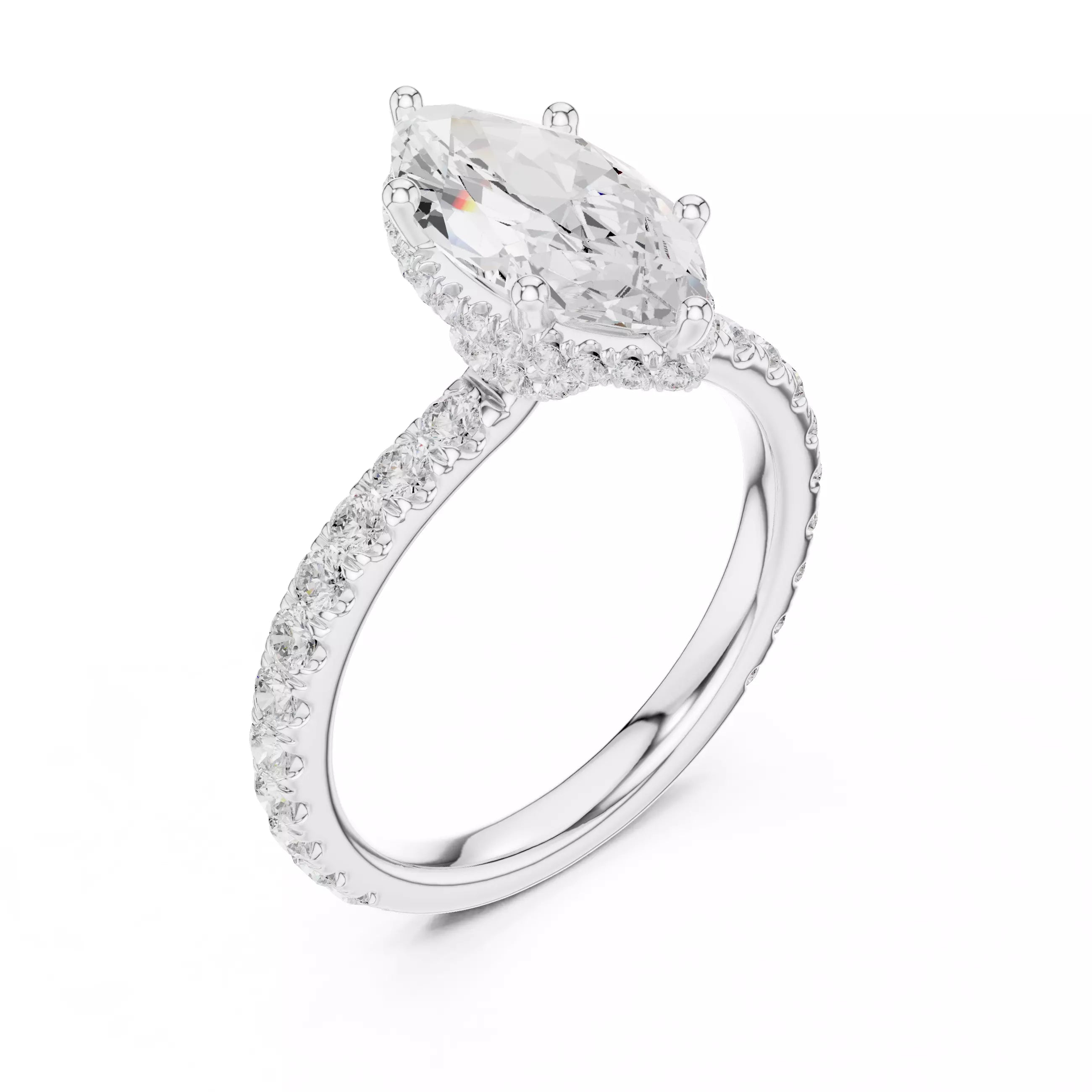 Double Pavé Radiance - Marquise