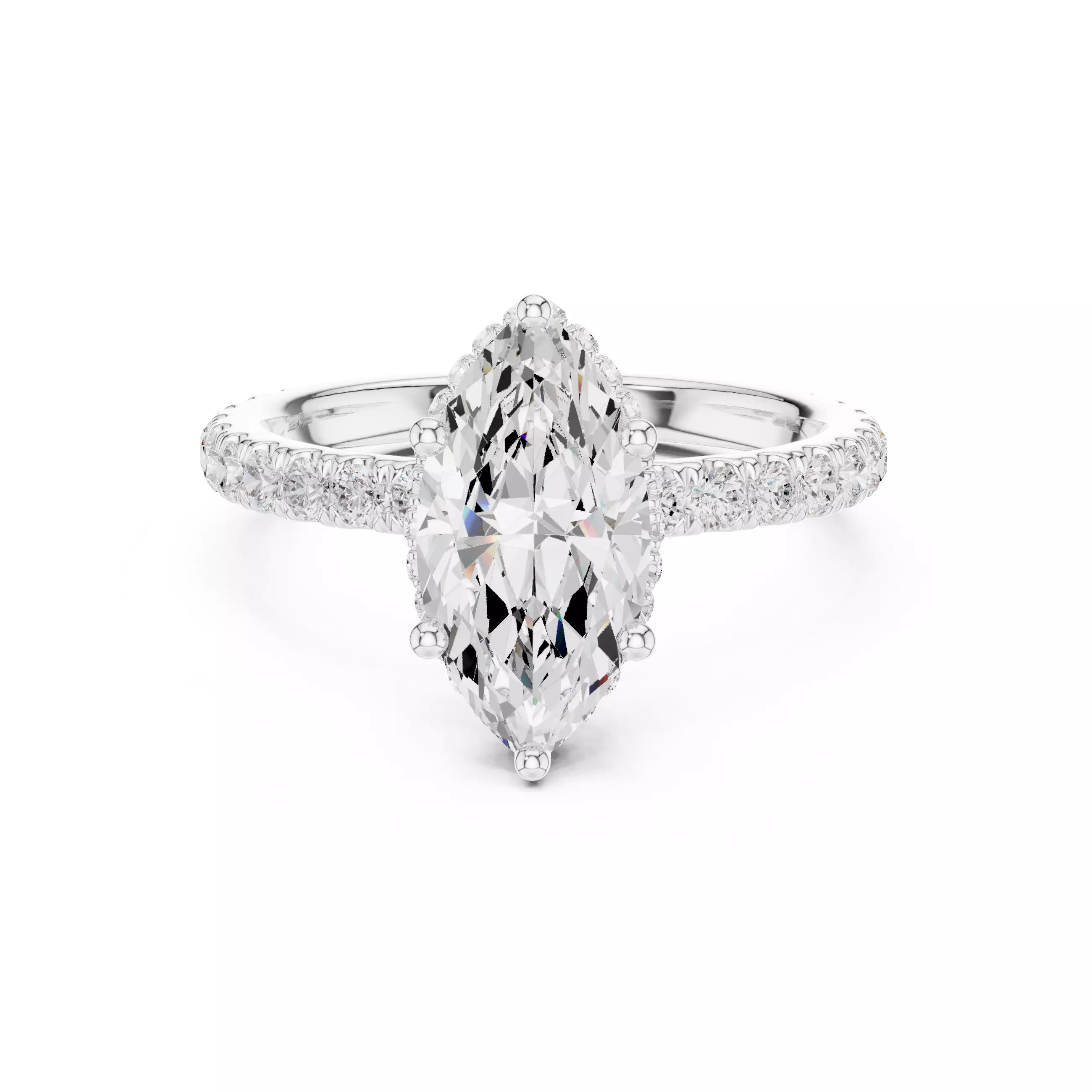 Double Pavé Radiance - Marquise