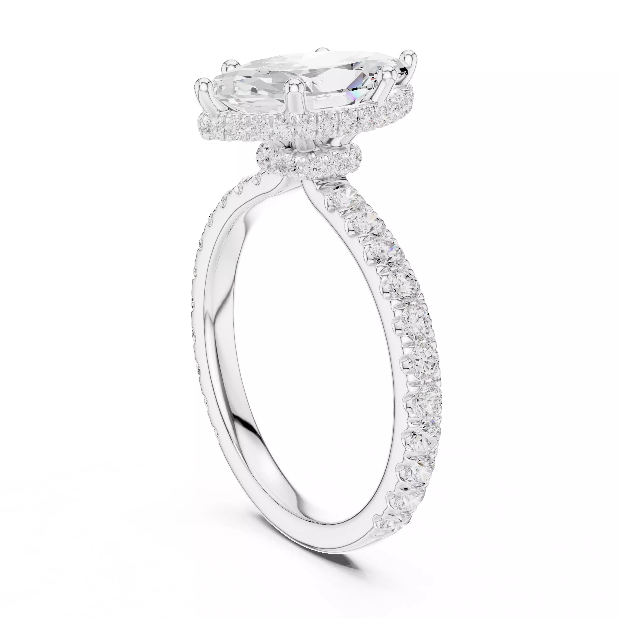 Double Pavé Radiance - Marquise