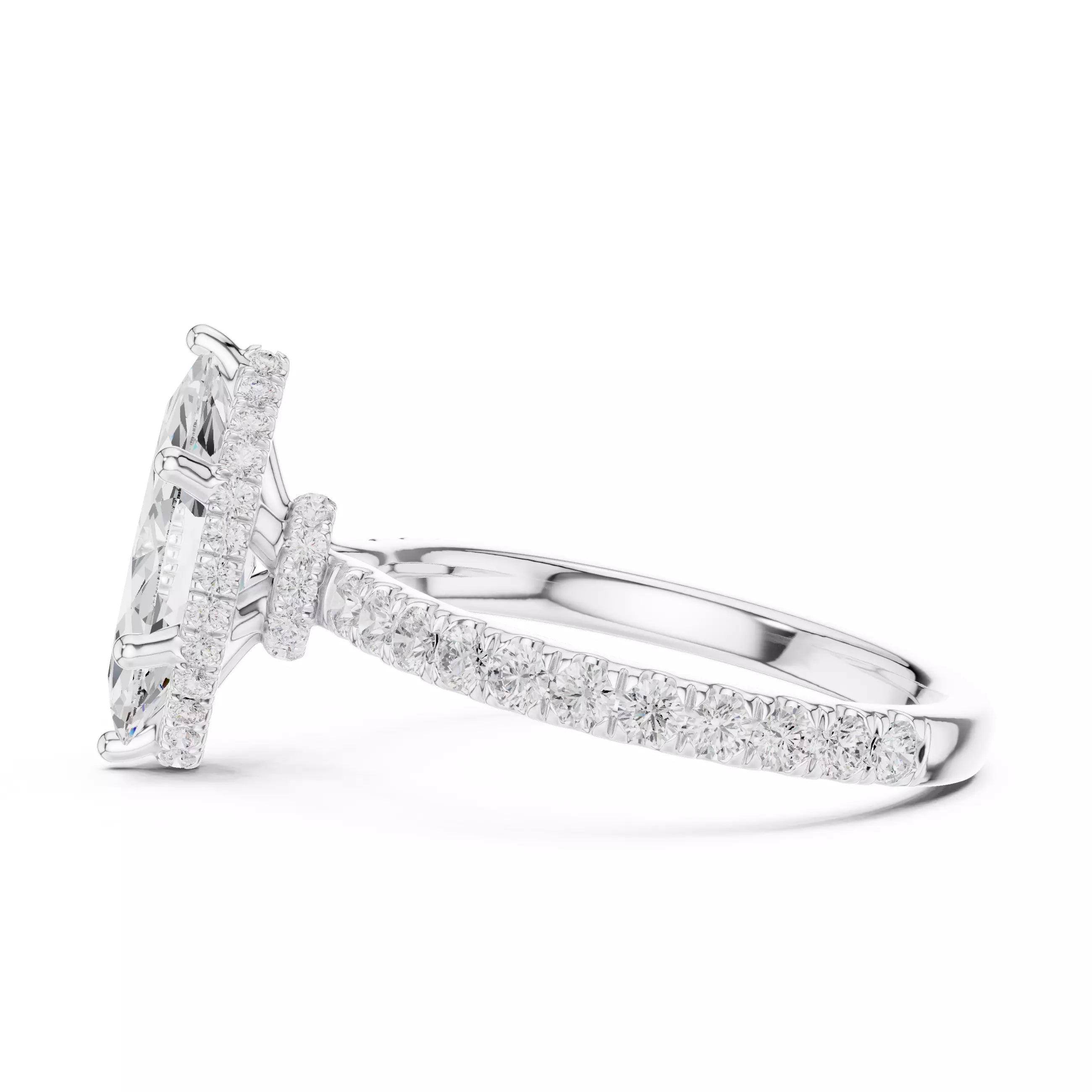 Double Pavé Radiance - Marquise