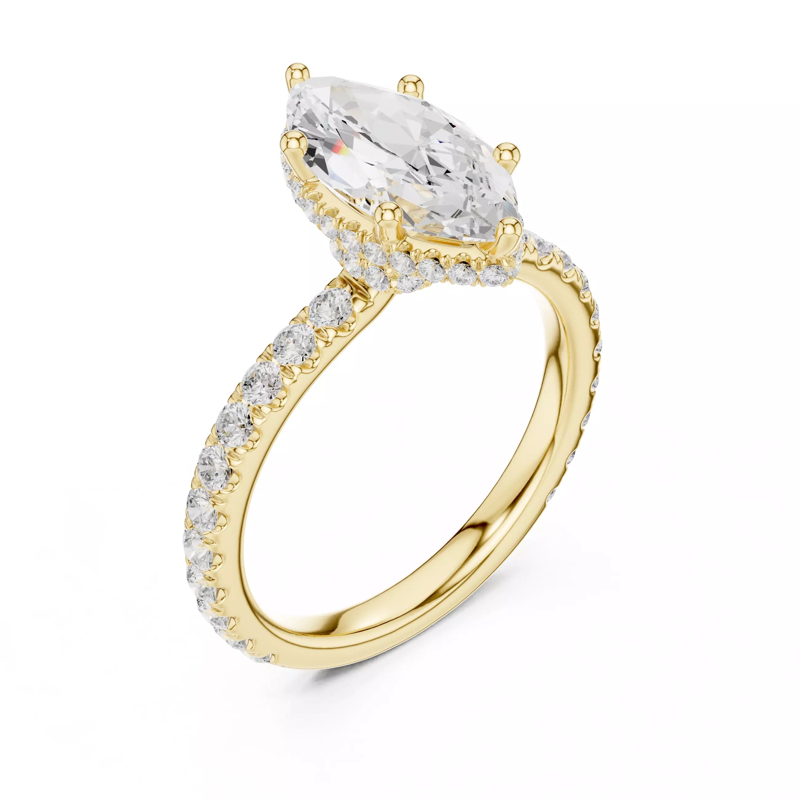 Double Pavé Radiance - Marquise