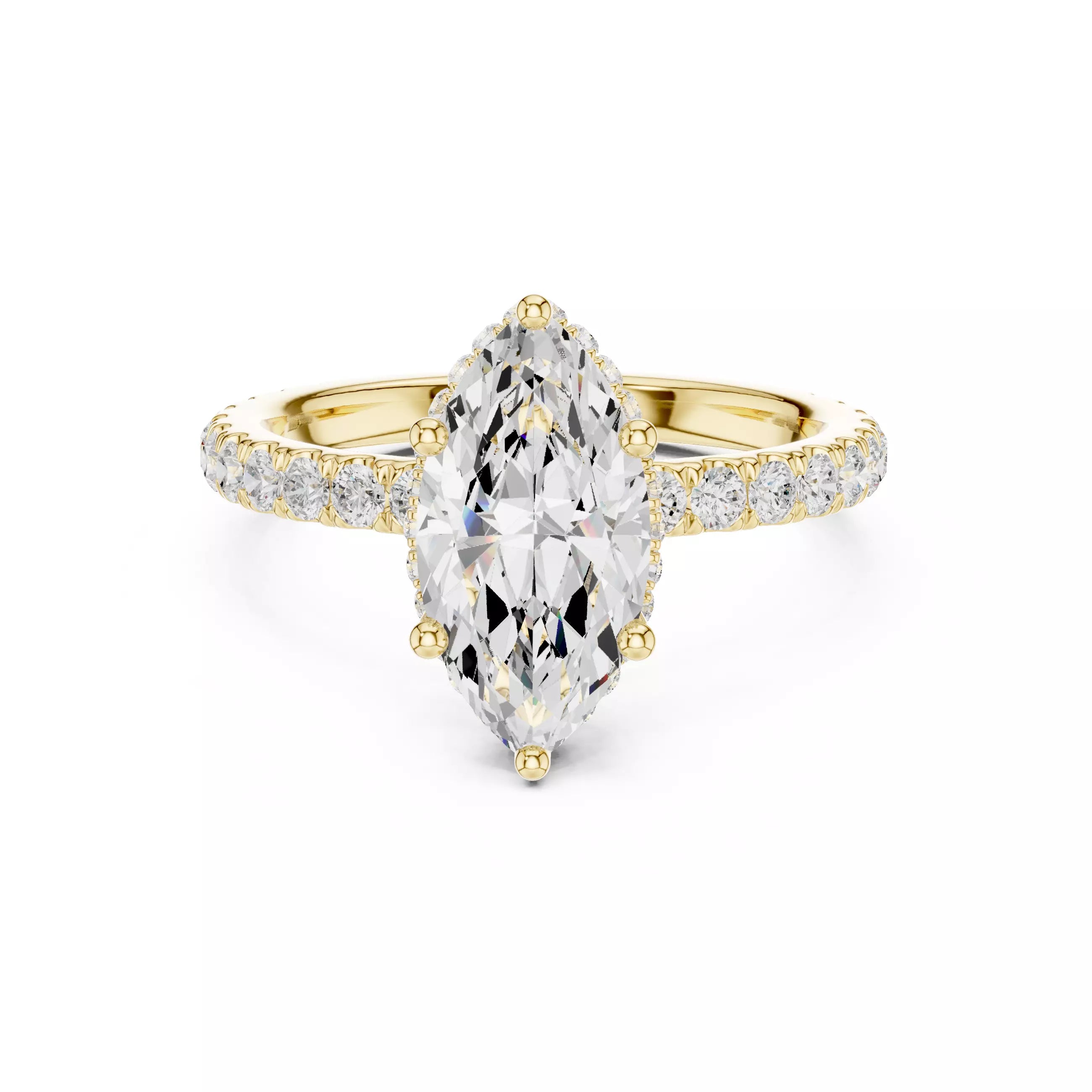 Double Pavé Radiance - Marquise
