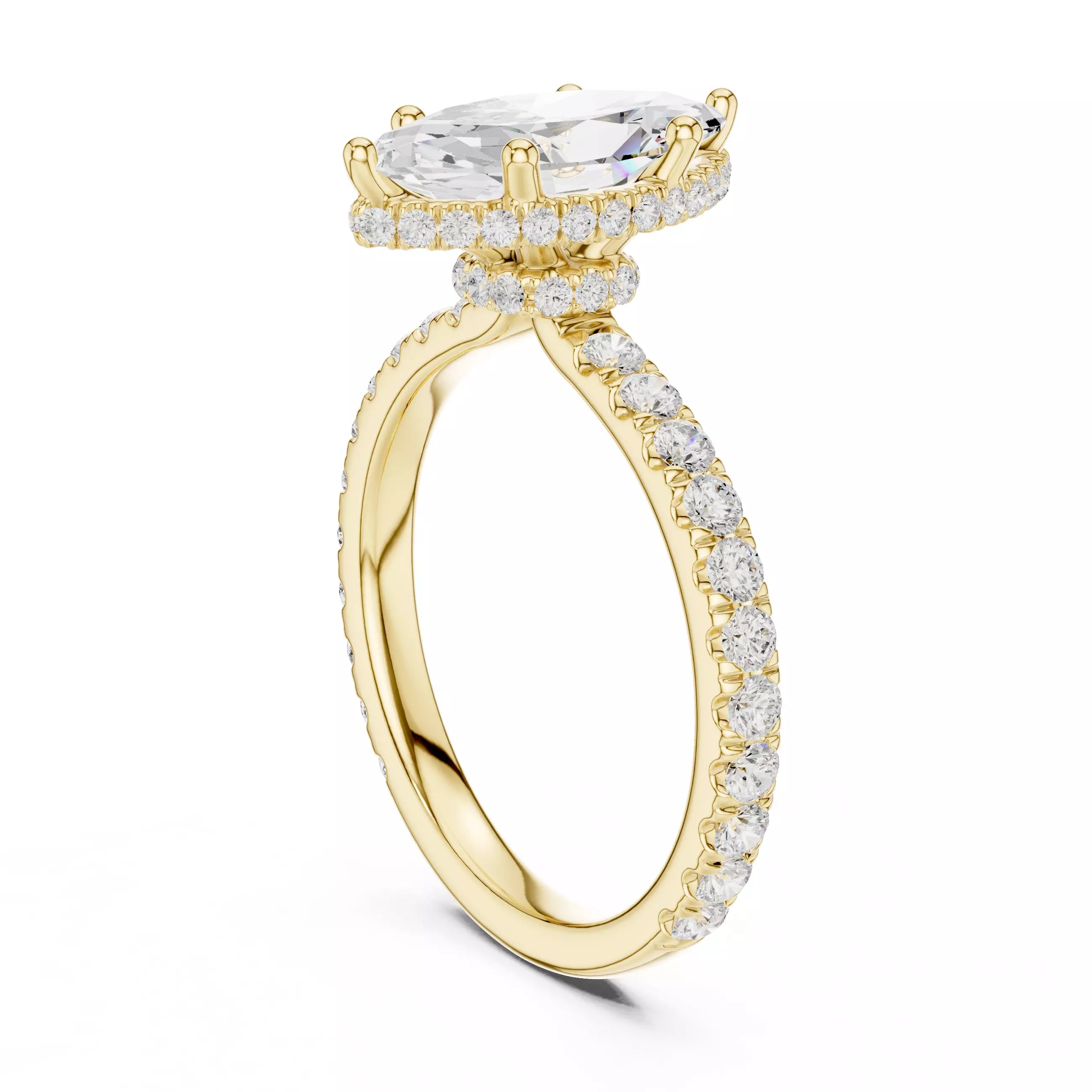 Double Pavé Radiance - Marquise
