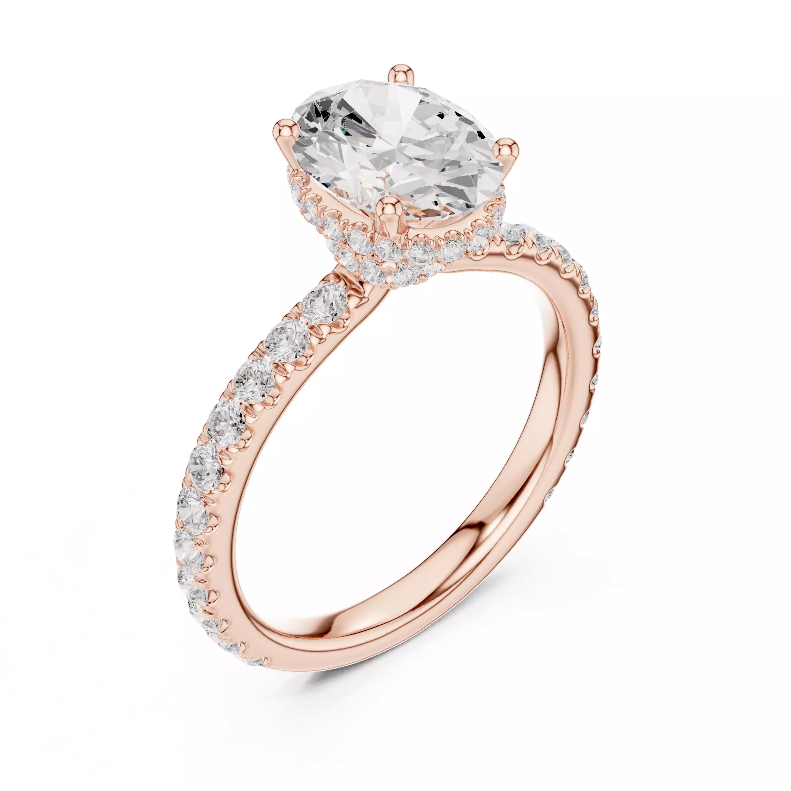 Double Pavé Radiance - Oval