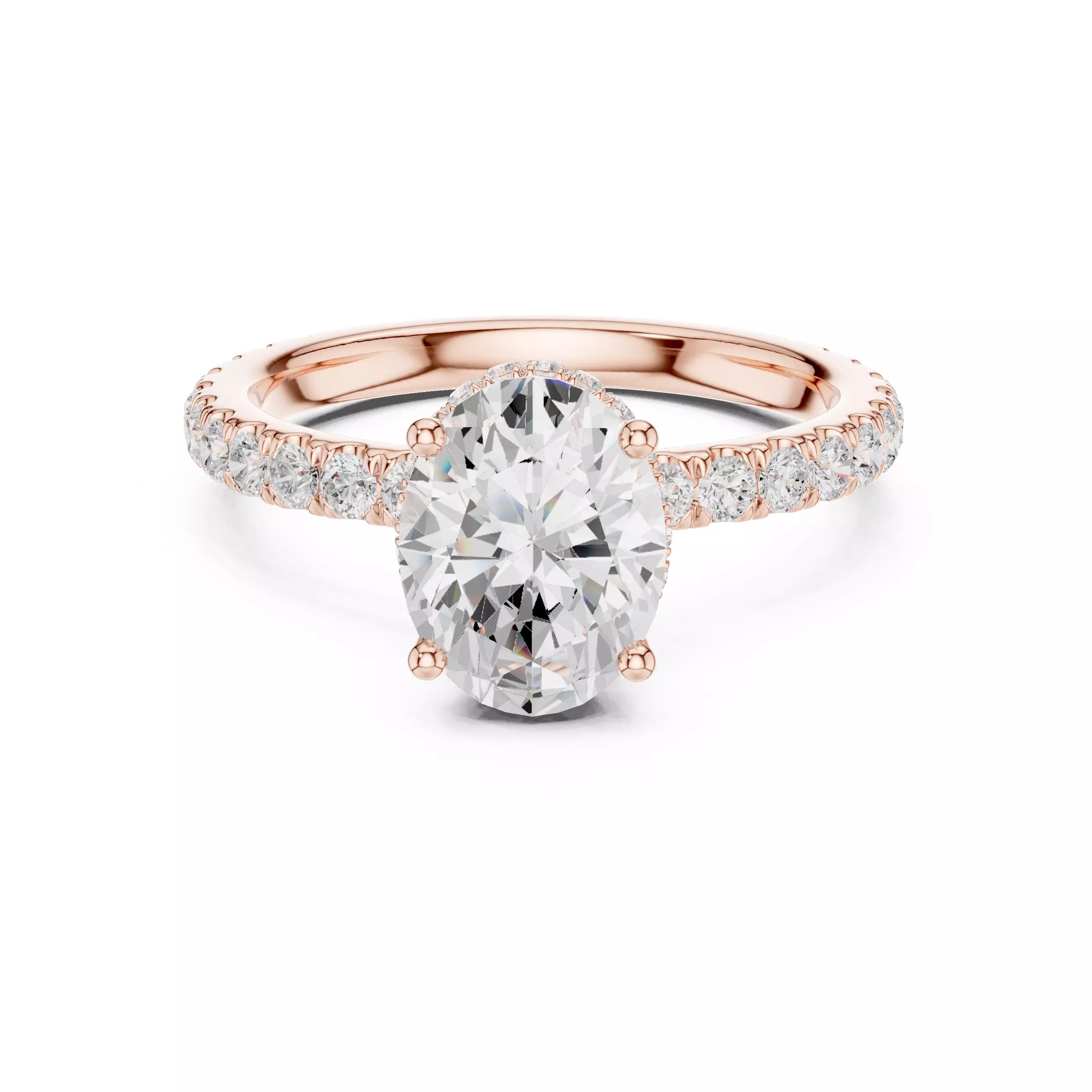 Double Pavé Radiance - Oval