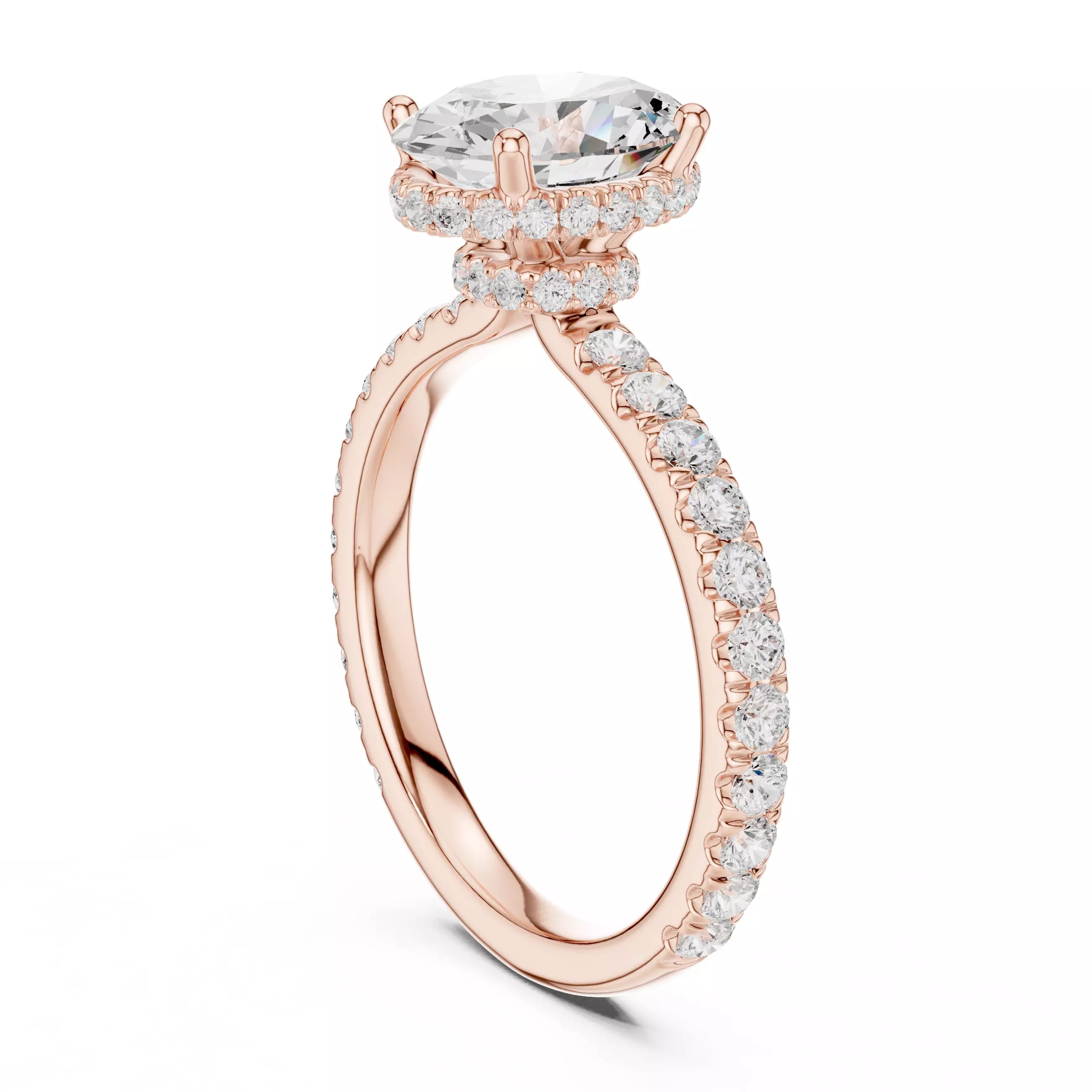 Double Pavé Radiance - Oval