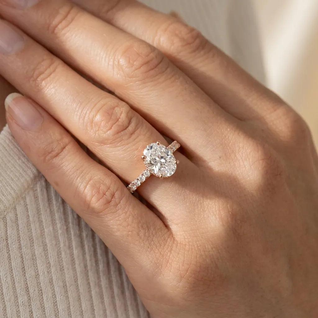Double Pavé Radiance - Oval