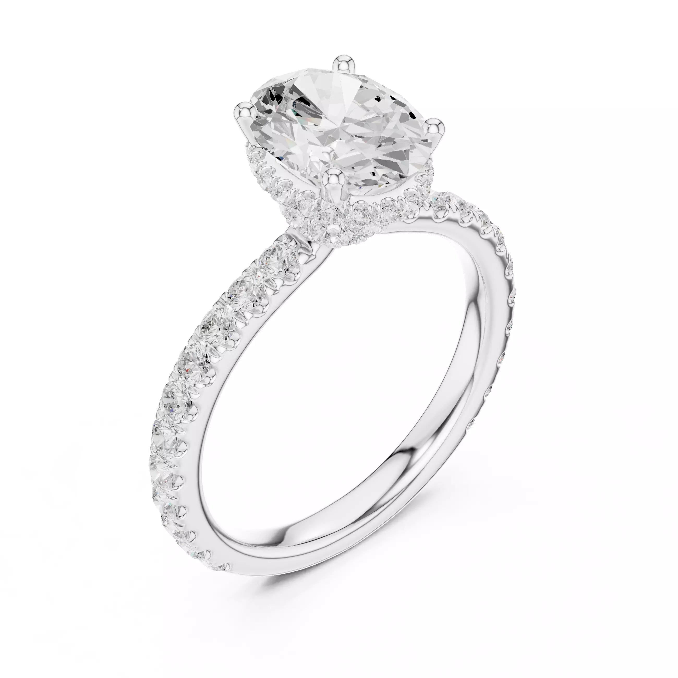 Double Pavé Radiance - Oval