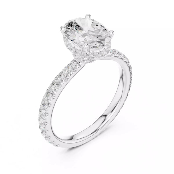 Double Pavé Radiance - Oval