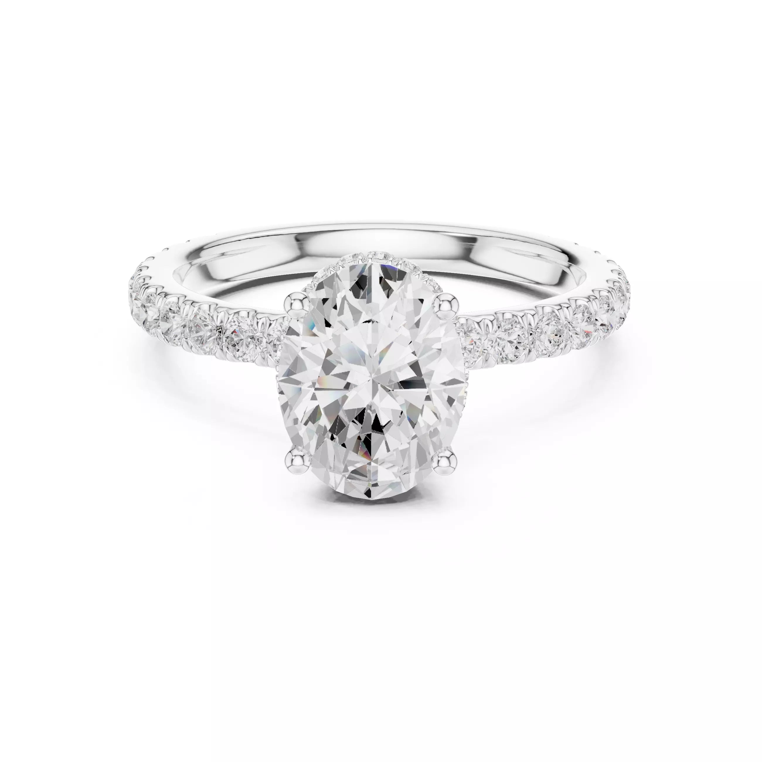 Double Pavé Radiance - Oval
