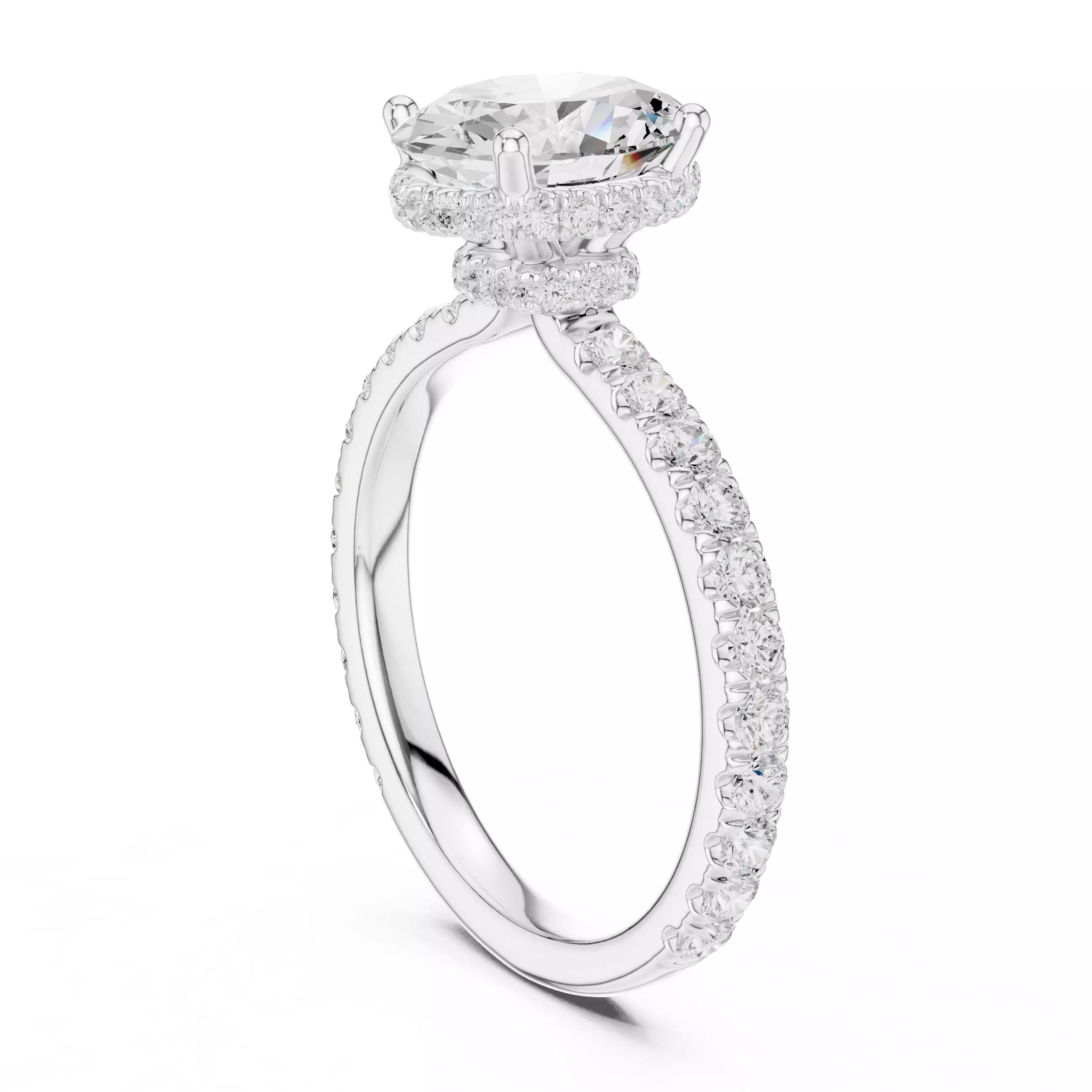 Double Pavé Radiance - Oval
