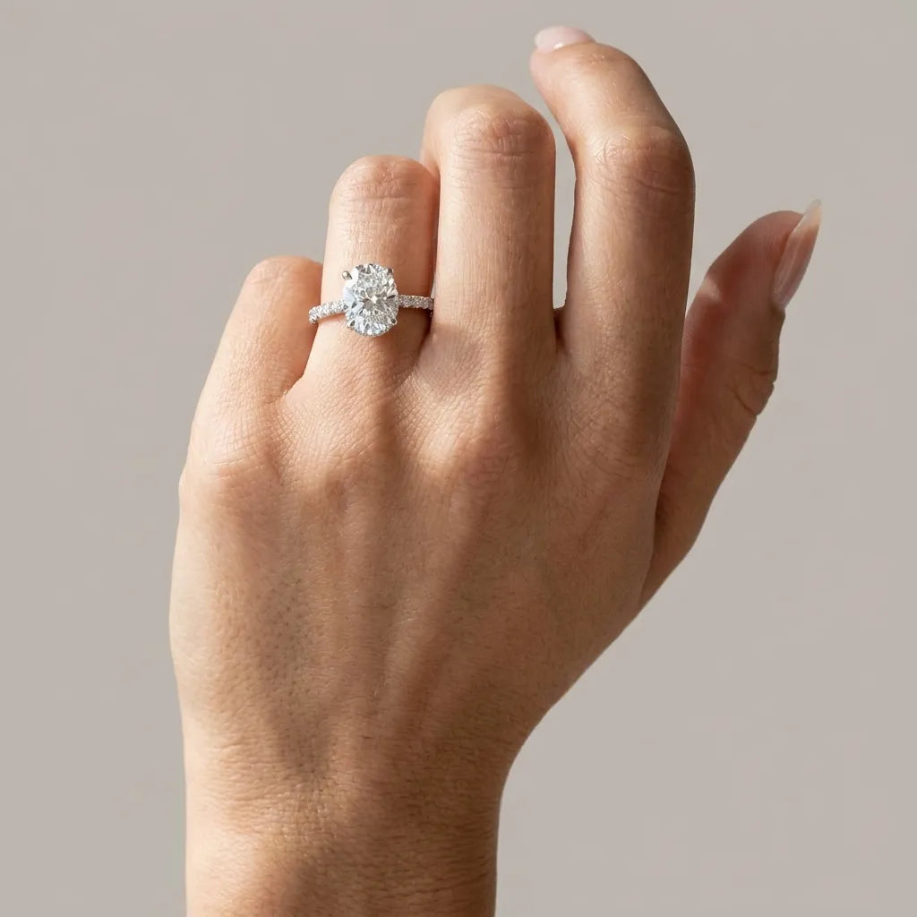 Double Pavé Radiance - Oval