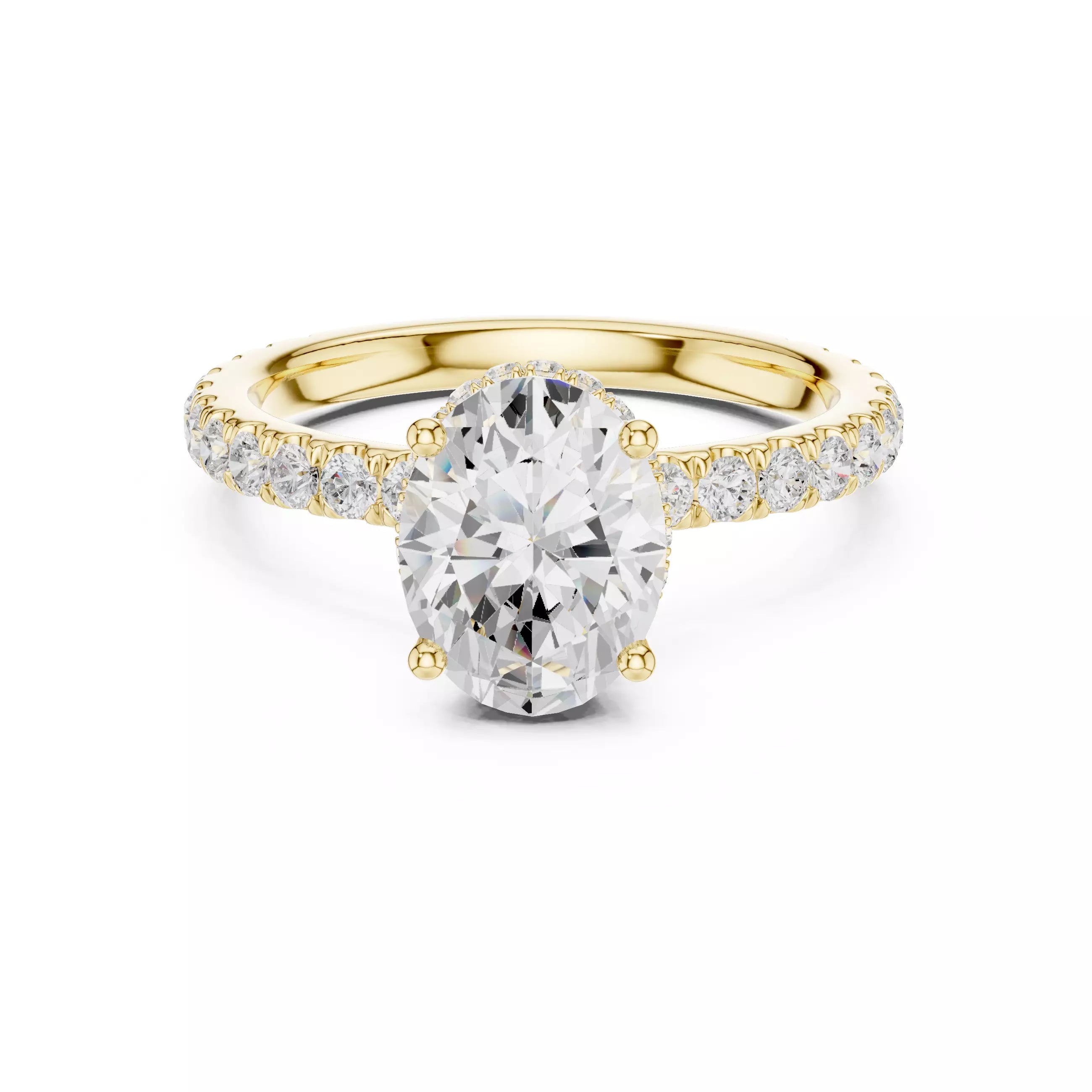 Double Pavé Radiance - Oval