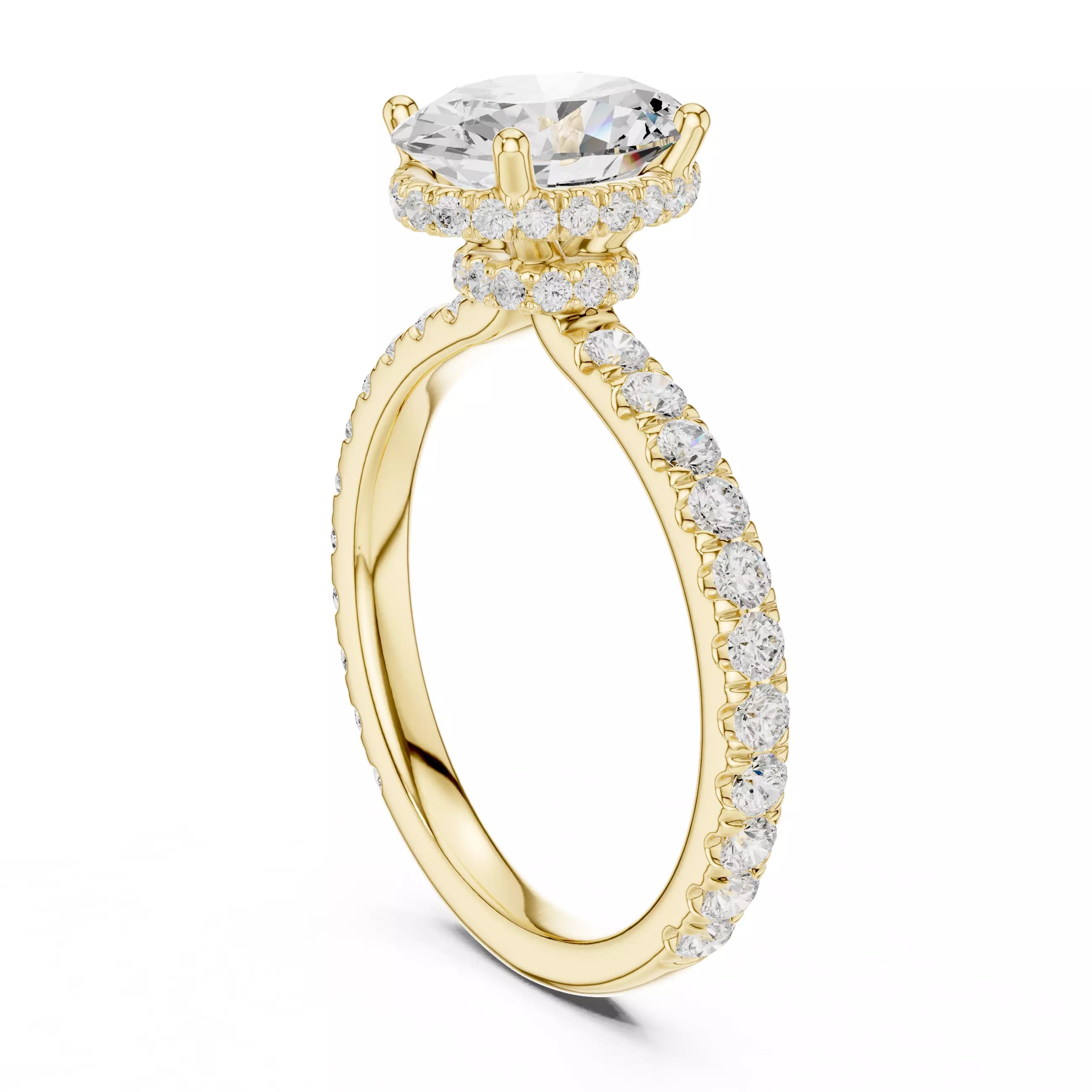 Double Pavé Radiance - Oval