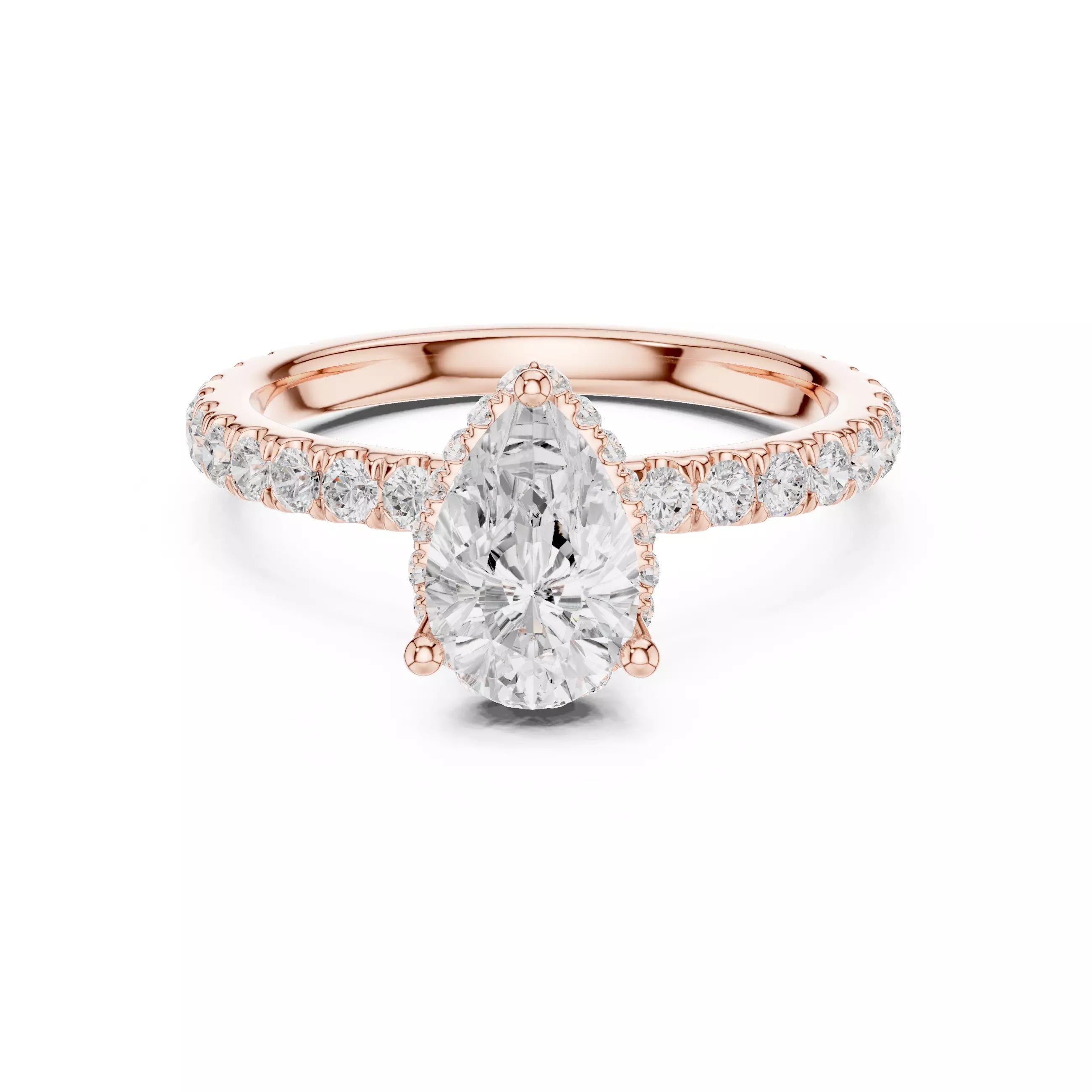Double Pavé Radiance - Pear