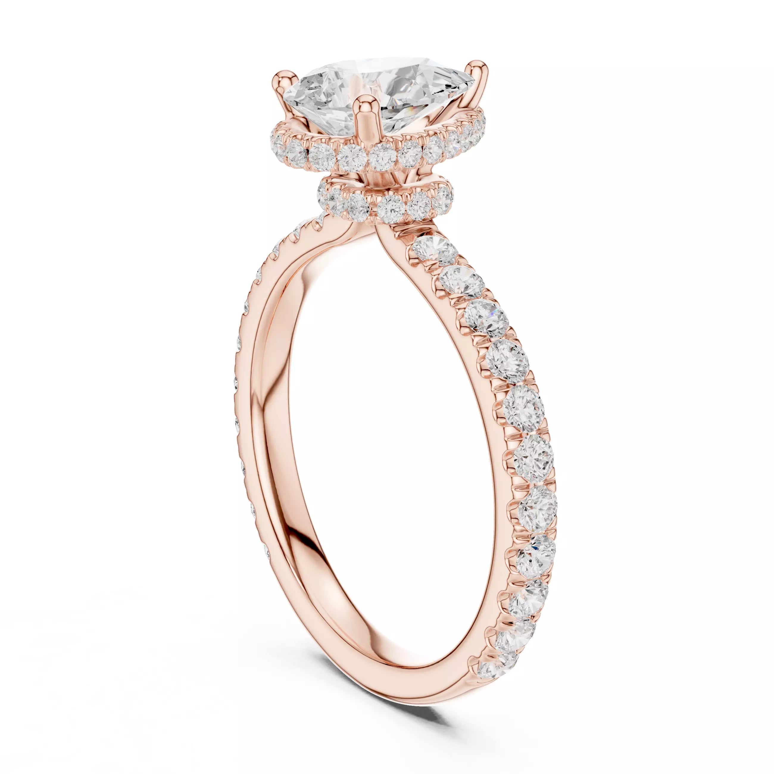 Double Pavé Radiance - Pear