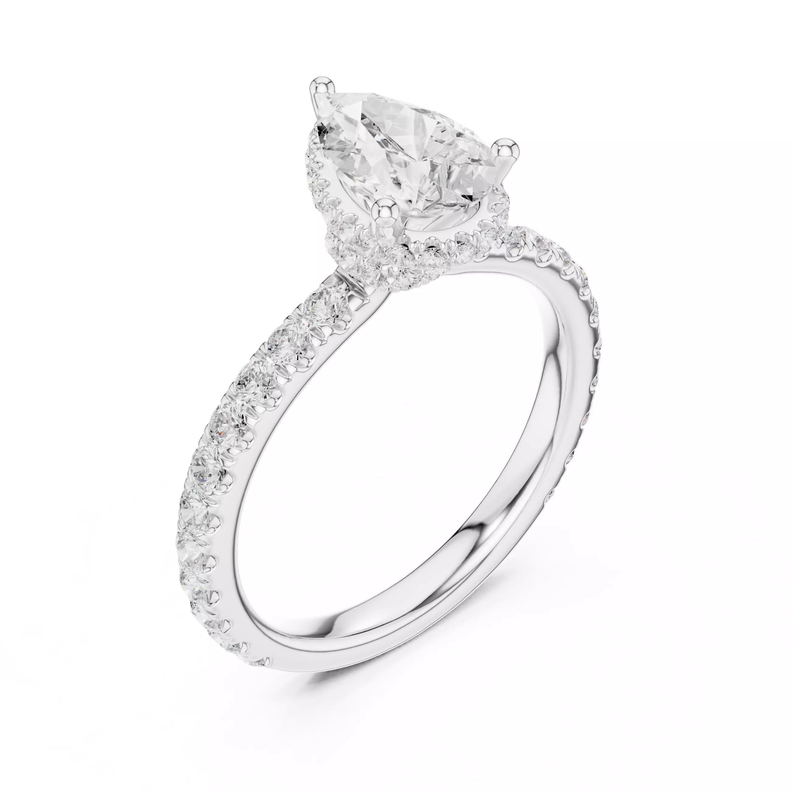 Double Pavé Radiance - Pear