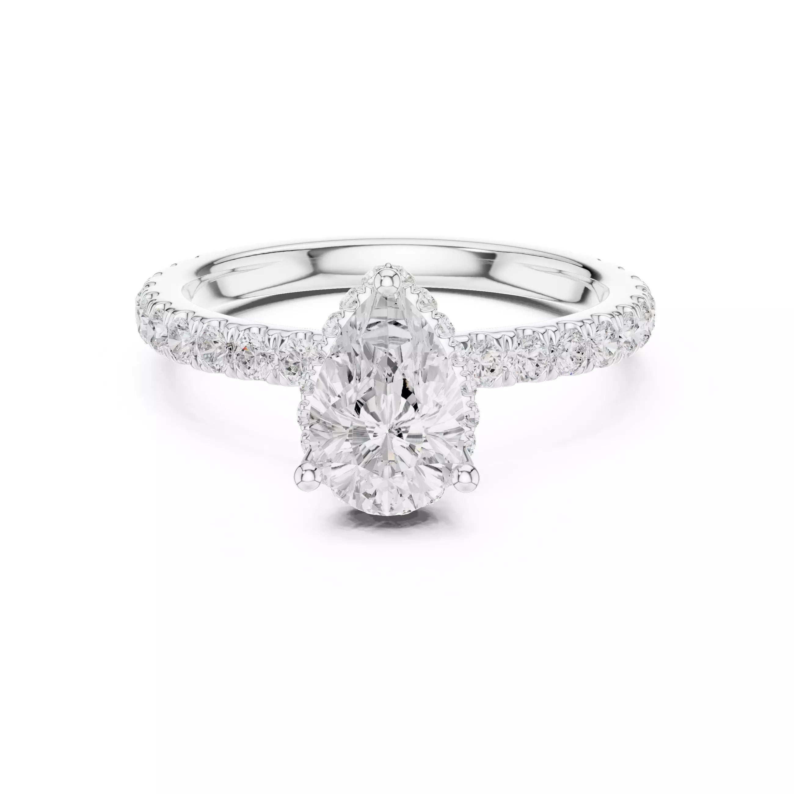 Double Pavé Radiance - Pear