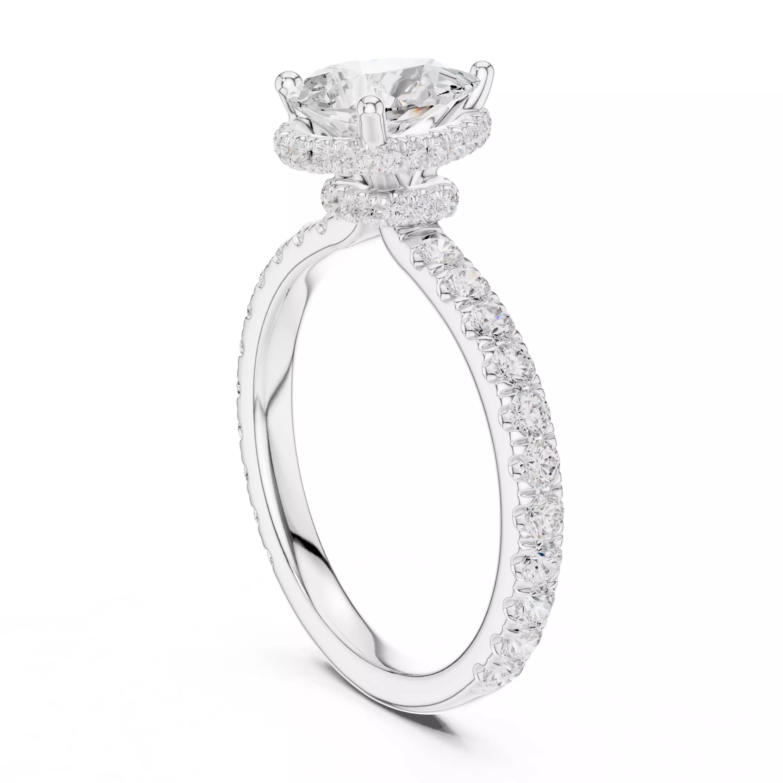 Double Pavé Radiance - Pear