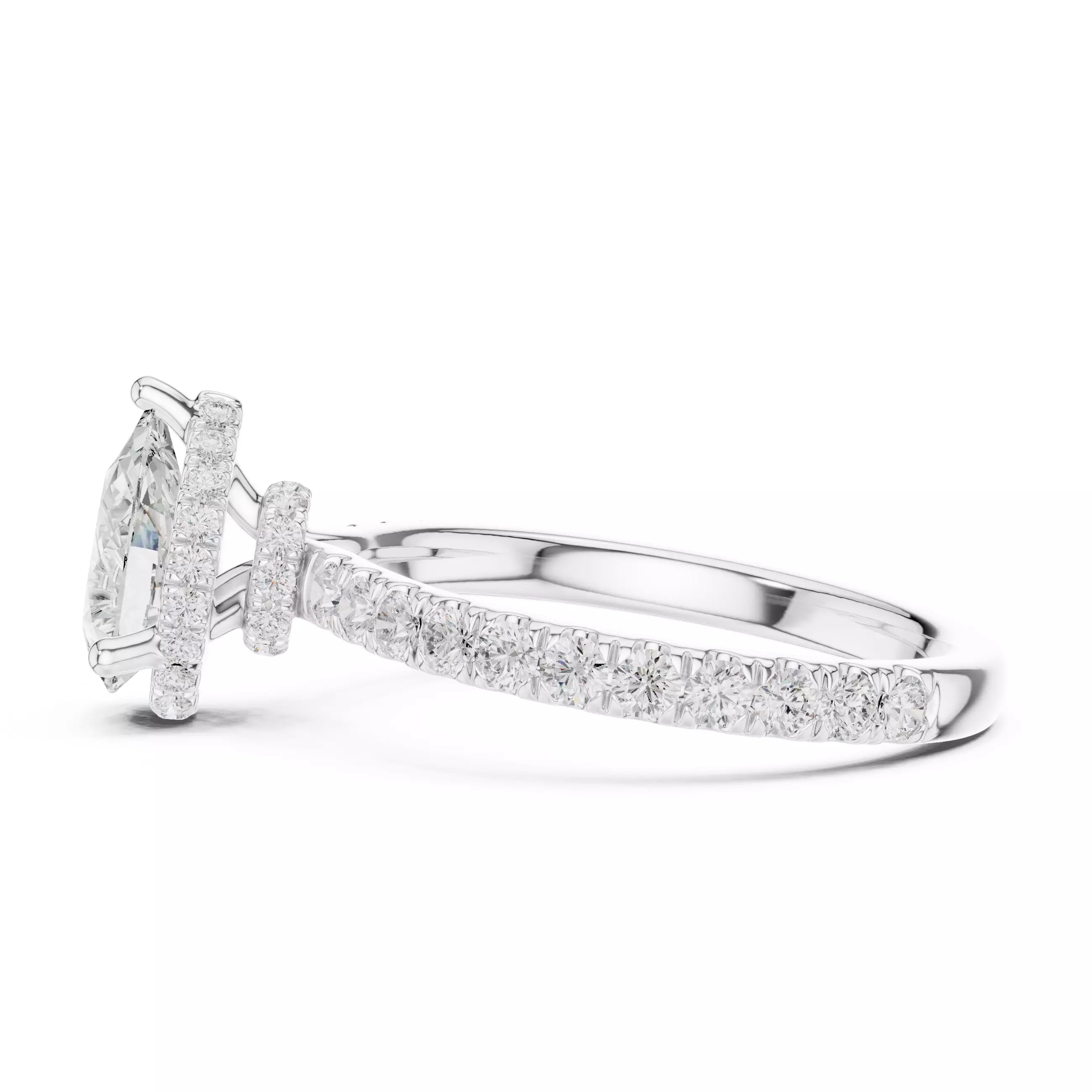 Double Pavé Radiance - Pear